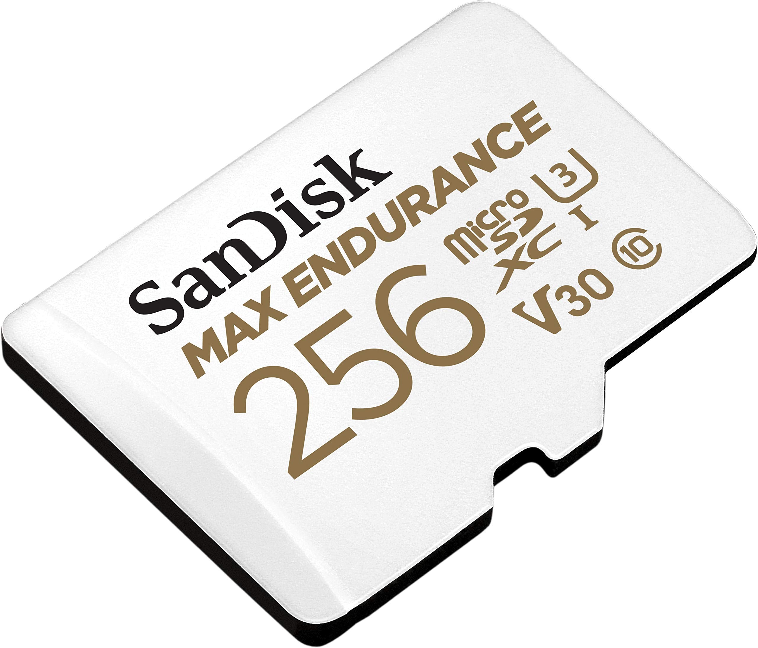 Sandisk 256Gb Max Endurance Microsdxc Card With Adapter For Home Security Cameras And Dash Cams - C10, U3, V30, 4K Uhd, Micro Sd