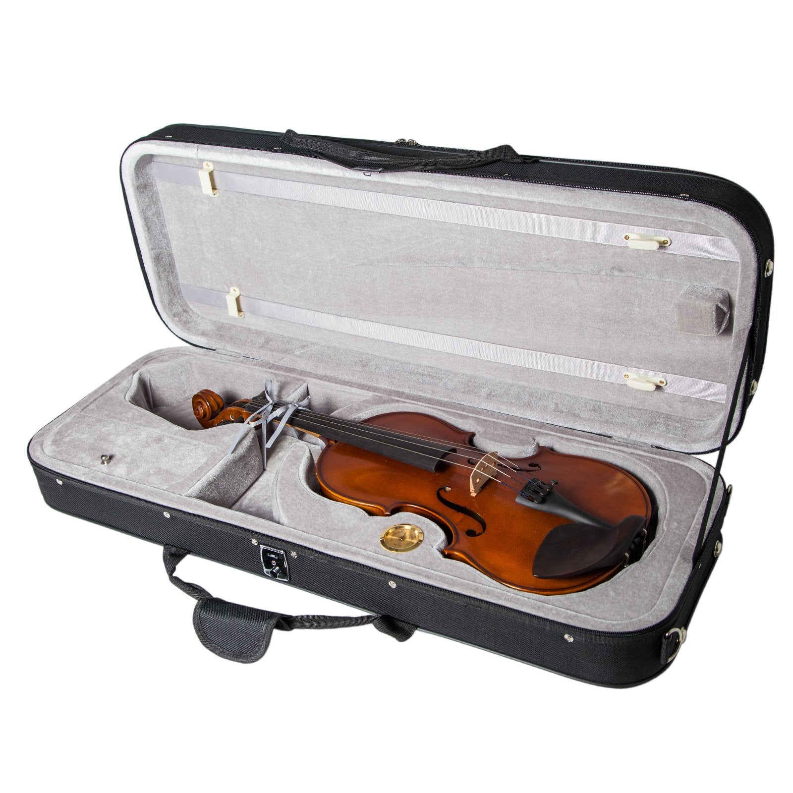 Sky 15.5 16 Inch Viola Oblong Case Lightweight With Hygrometer Black/Grey