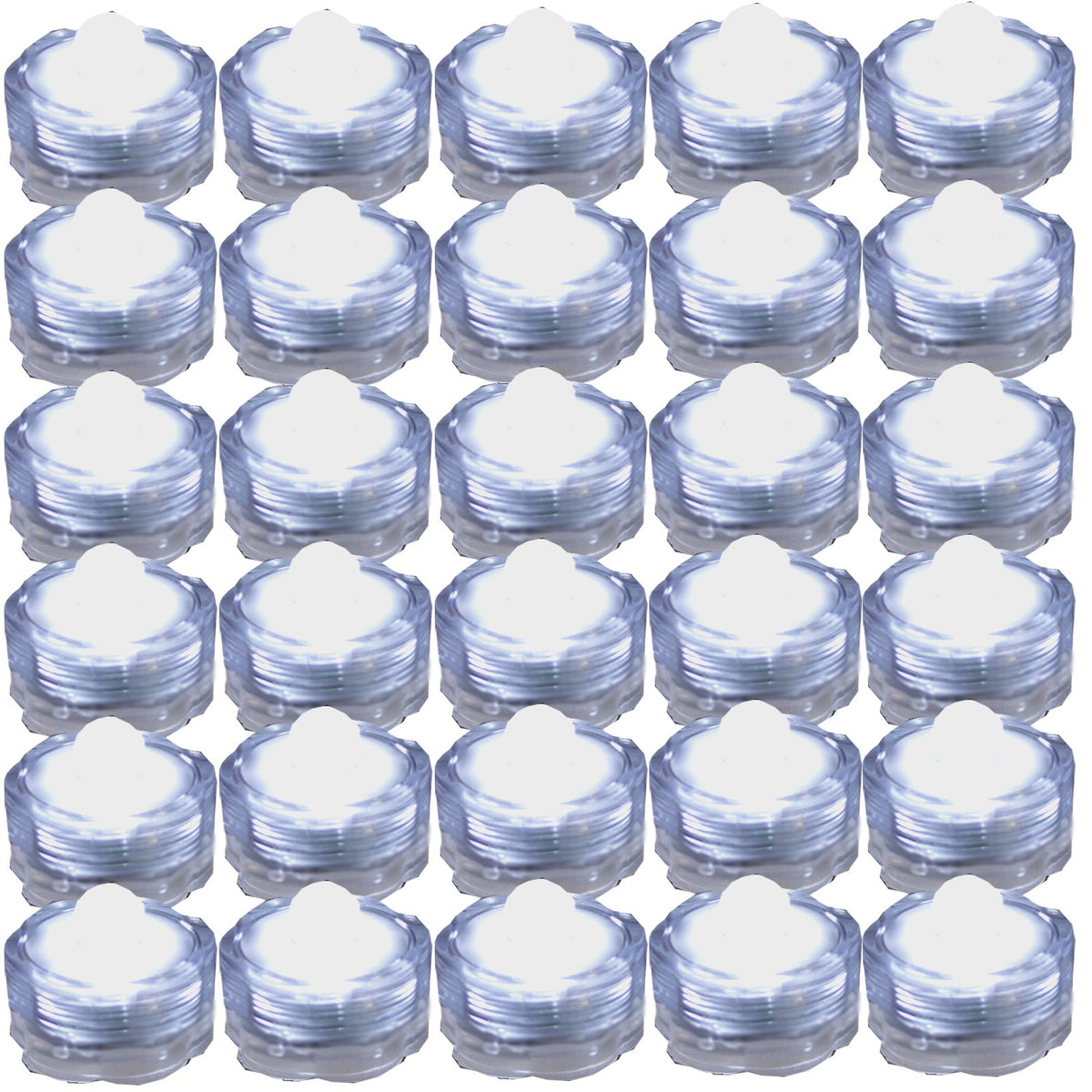 Jytrend Bright Led Floral Tea Light Submersible Lights For Party Wedding (White, 60 Pack)