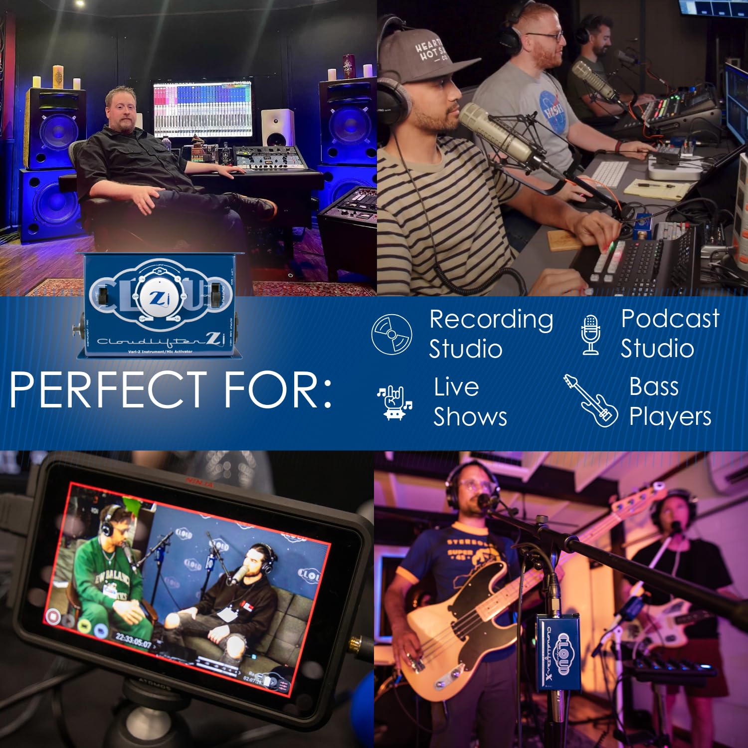 Cloud Microphones   Cloudlifter Zi   Vari Z Instrument Di And Mic Activator For Bass/Guitar/Voice   Ultra Clean Microphone Pream