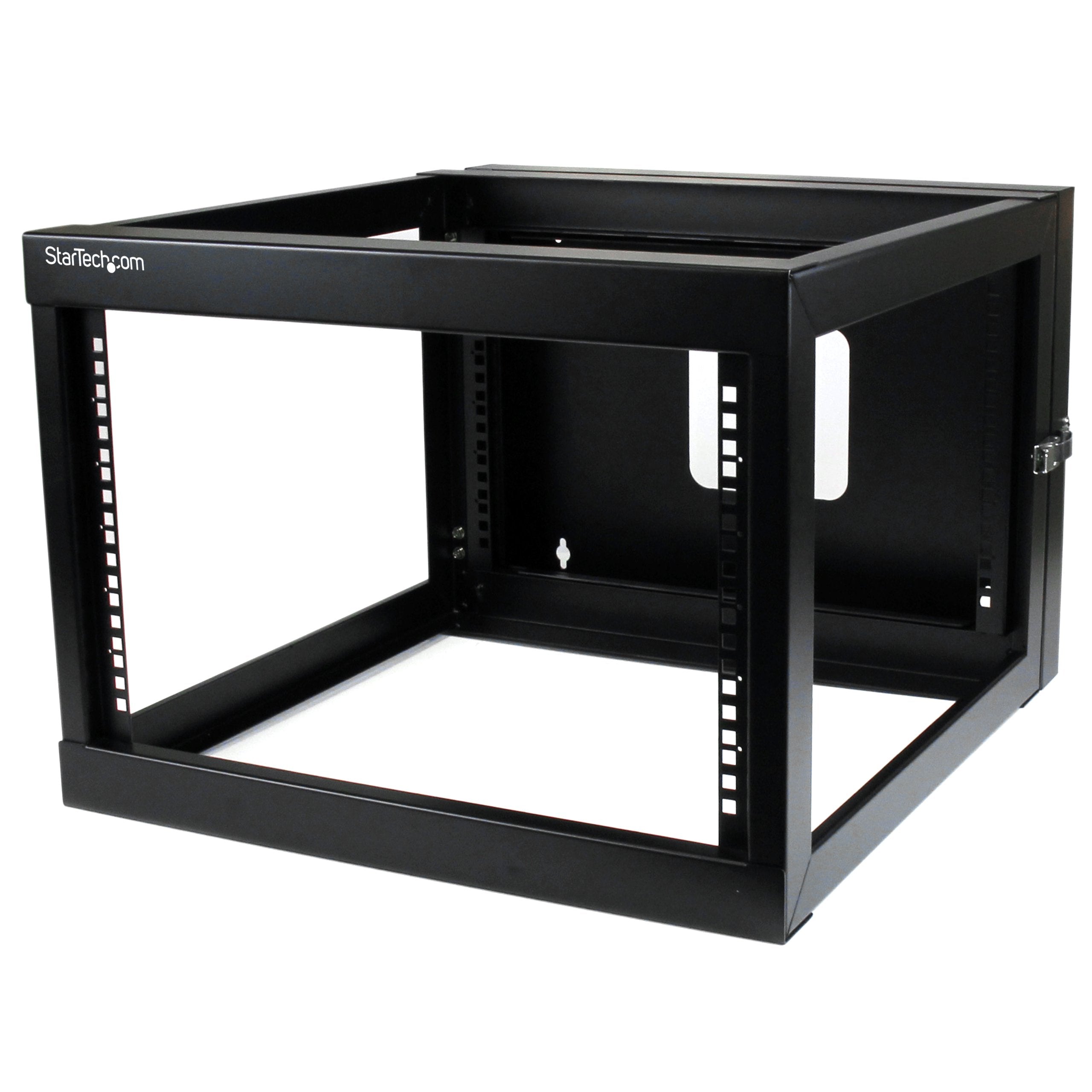 Startech.Com 6U Hinged Open Frame Wall Mount Network Rack   4 Post 22'' Depth Swing Out Computer Equipment Rack   110Lbs Capacit