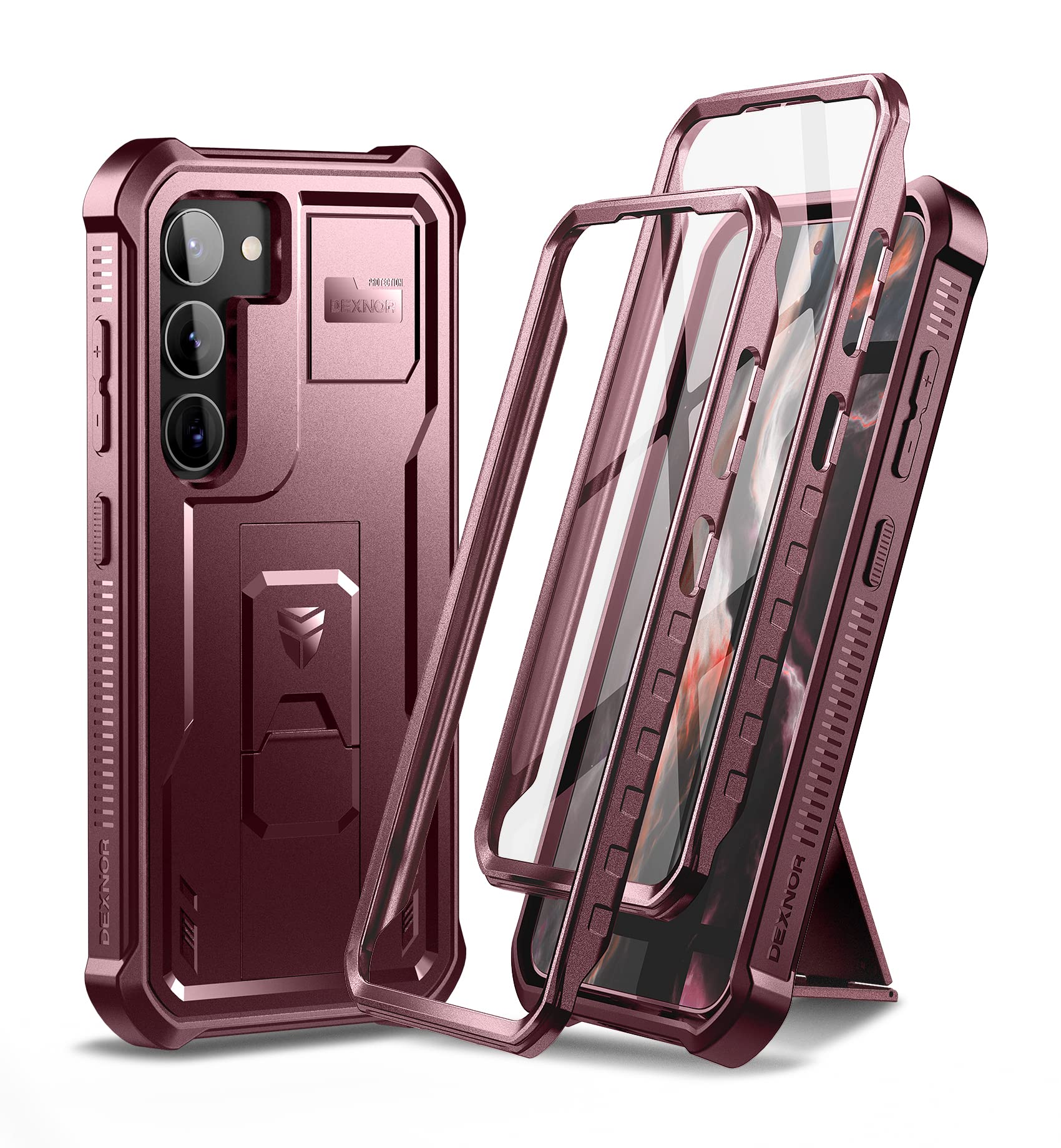 Dexnor Full Body Case For Samsung Galaxy S23 Plus 5G/6.6 Inches, [Extra Front Frame] Heavy Duty Military Grade Protection Built 