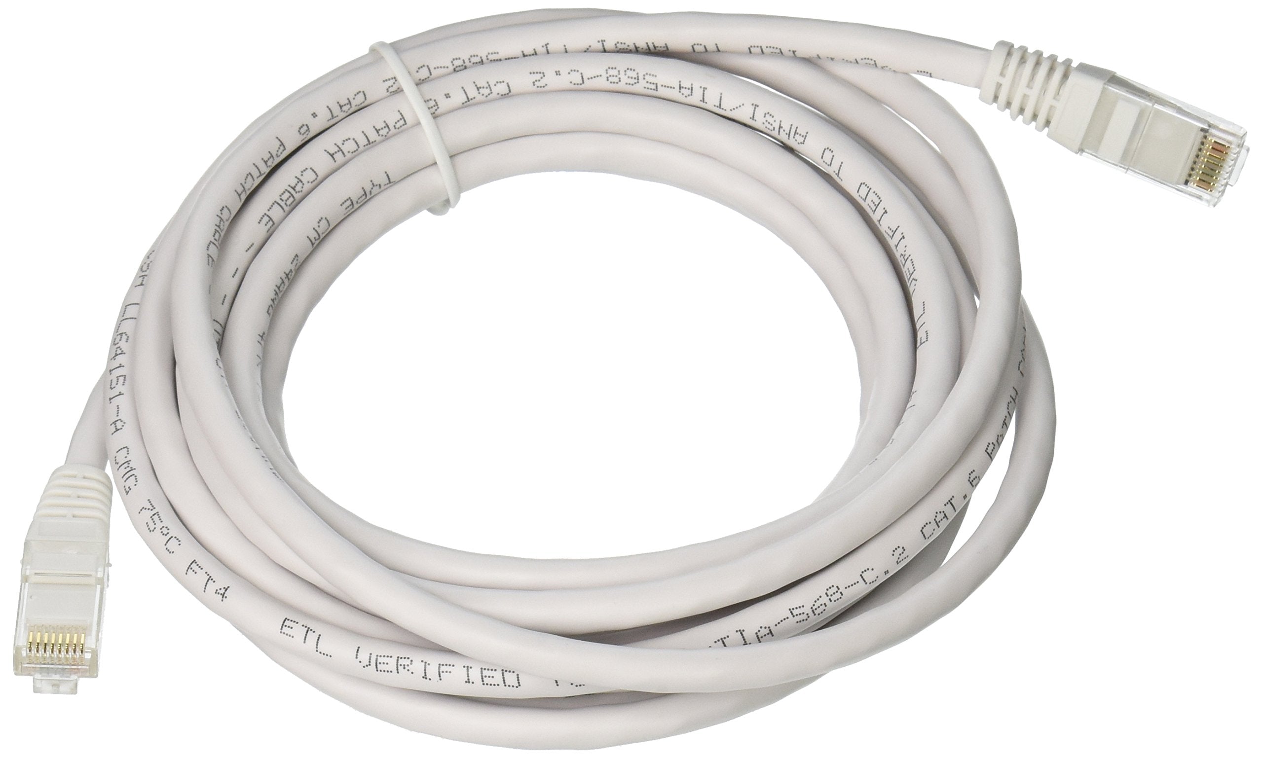 C2G 04039 Cat6 Cable   Snagless Unshielded Ethernet Network Patch Cable, White (12 Feet, 3.65 Meters)