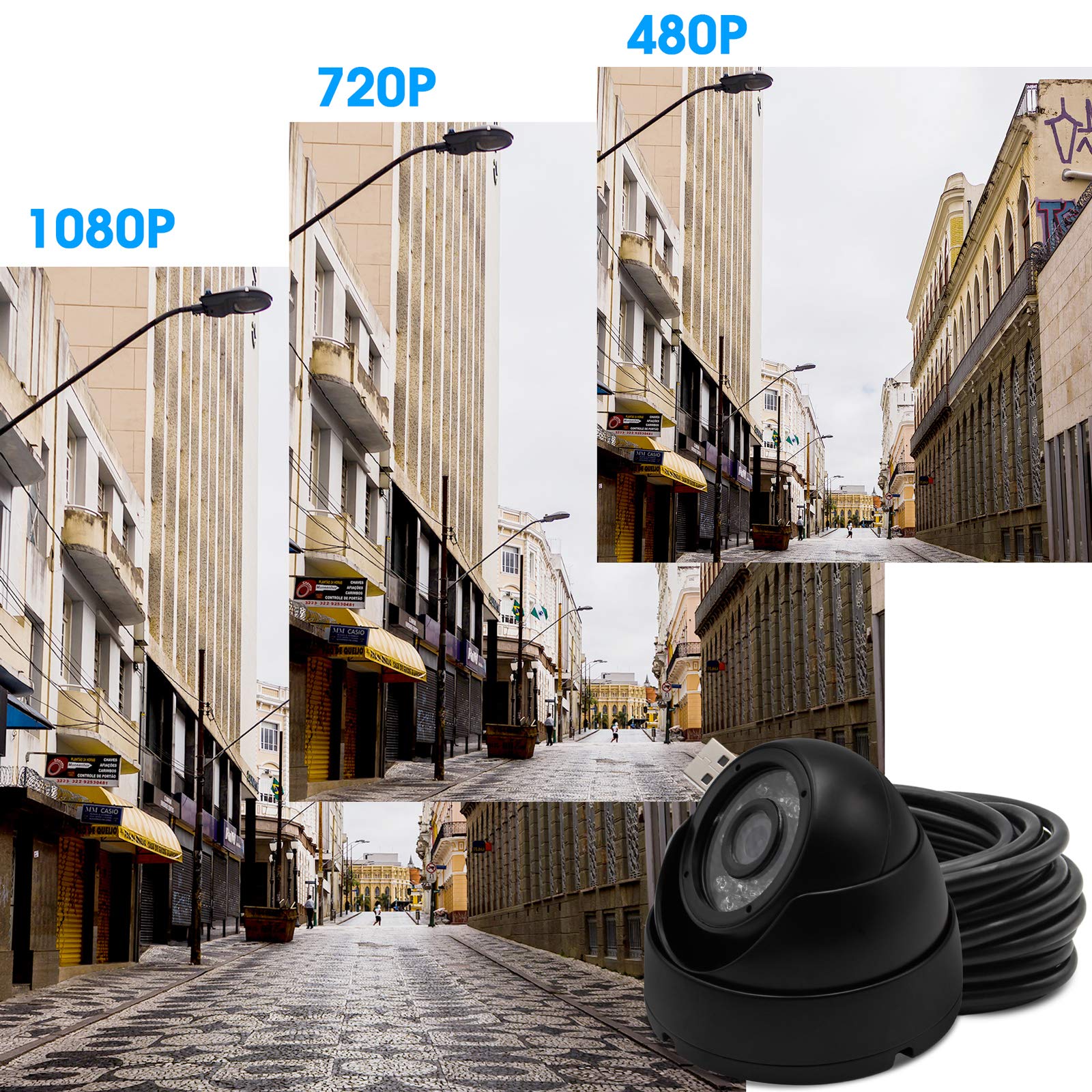 Hotpet 2 Megapixel Usb Camera 1080P Webcam Day Night Vision Indoor Outdoor Dome Camera, 0.01Lux Low Illumination Otg Camera,H.26