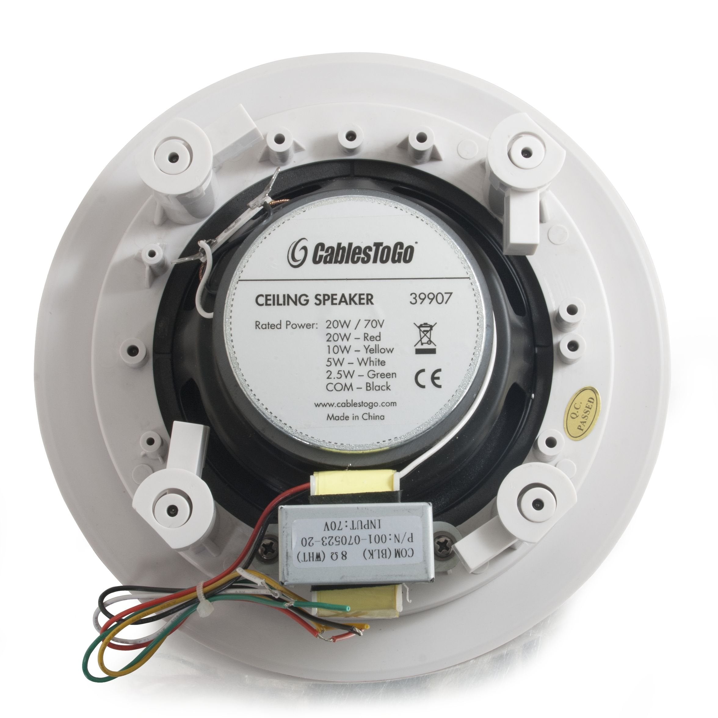 C2G 39907 5 Inch Ceiling Speaker (70V, 8 Ohm), White