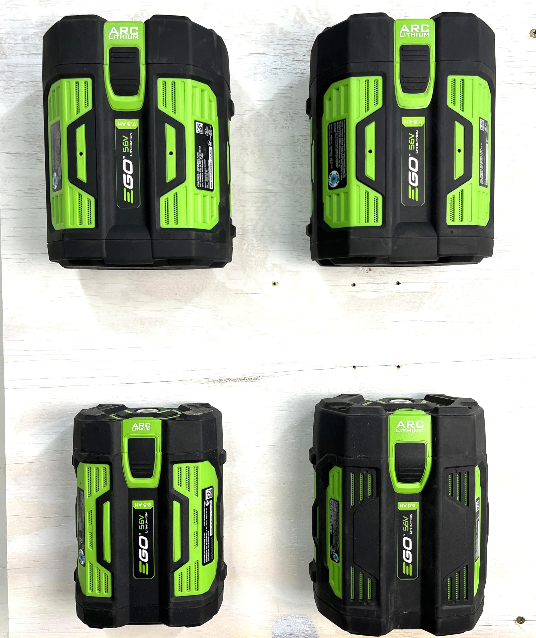 Proteus Mounts - Battery Mounts For Ego 56V - 4-Pack - Wall Mount Or Under Shelf Mount - Made In The Usa