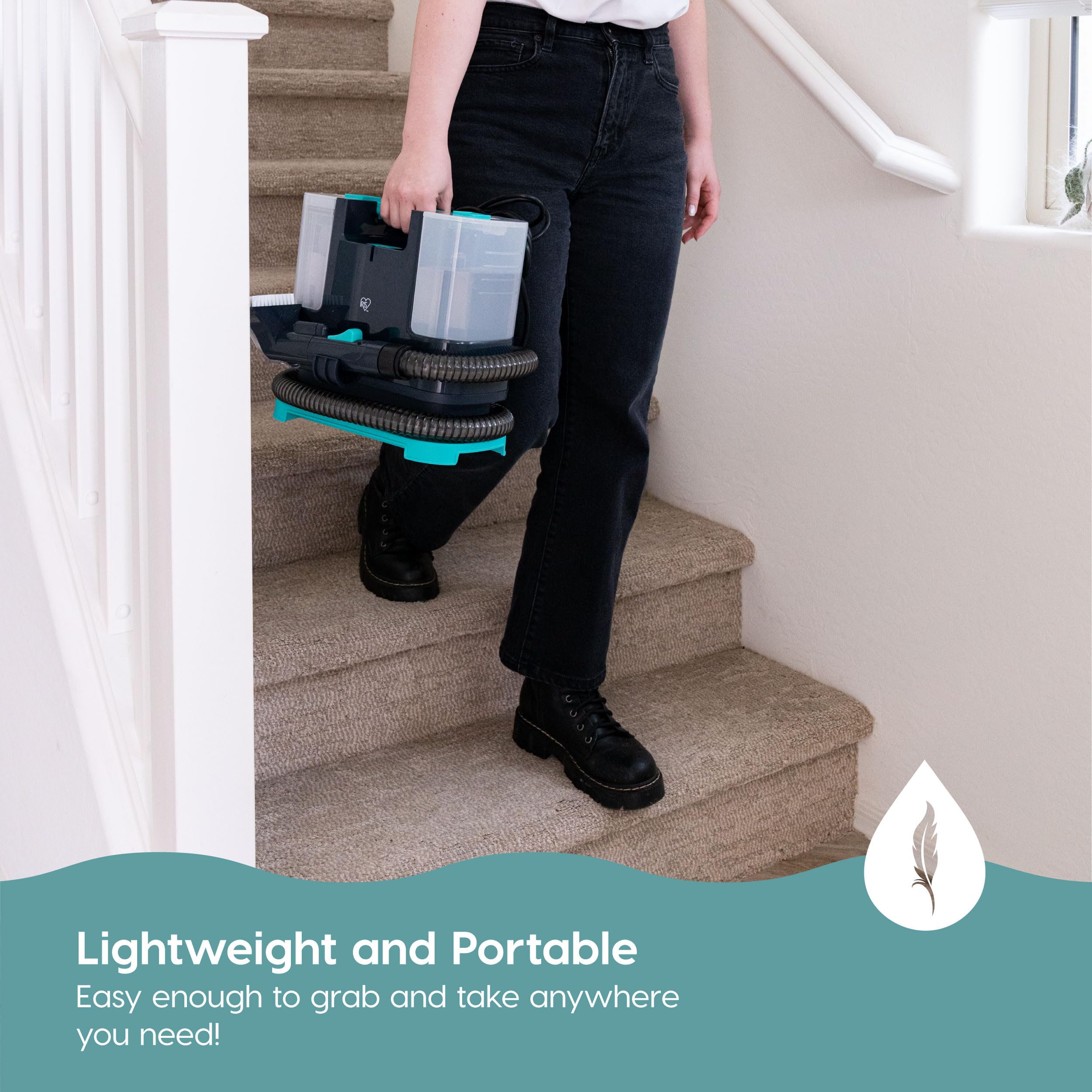 Iris Usa Hydro Clean 1000Ml Chemical Free Spot Cleaner Machine With Auto Spray For Low Pile Carpet, Upholstery, Car Detailing, S