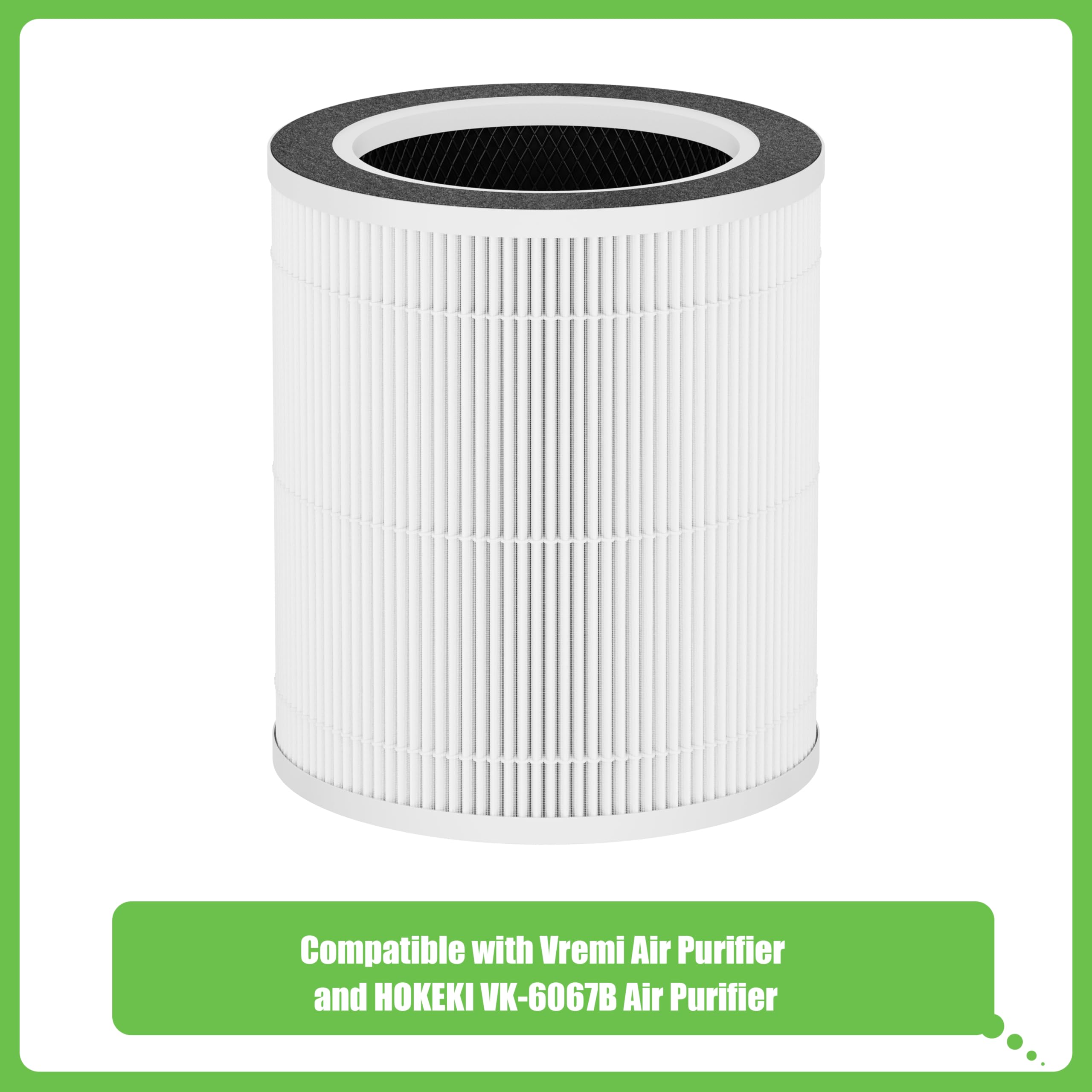 Hichoryer Vk 6067B H13 True Hepa Replacement Filter, Compatible With Hokeki Vk 6067B And Vremi Air Purifier, 3 In 1 H13 Grade Tr