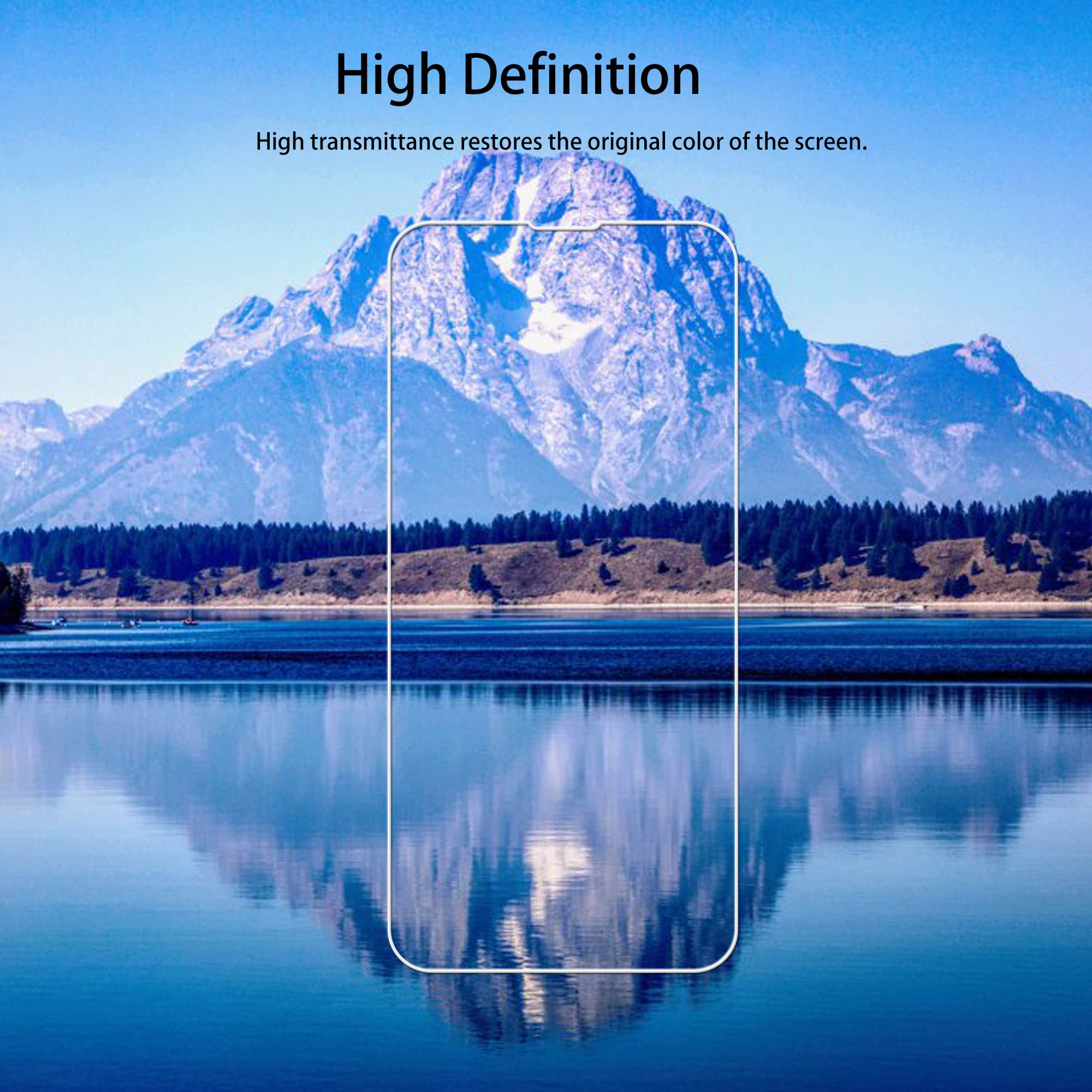 Hkkais Easy Alignment Frame Designed For Iphone 13 Pro Max [6.7 Inch] Tempered Glass Screen Protector 2 Pack Camera Lens Protect