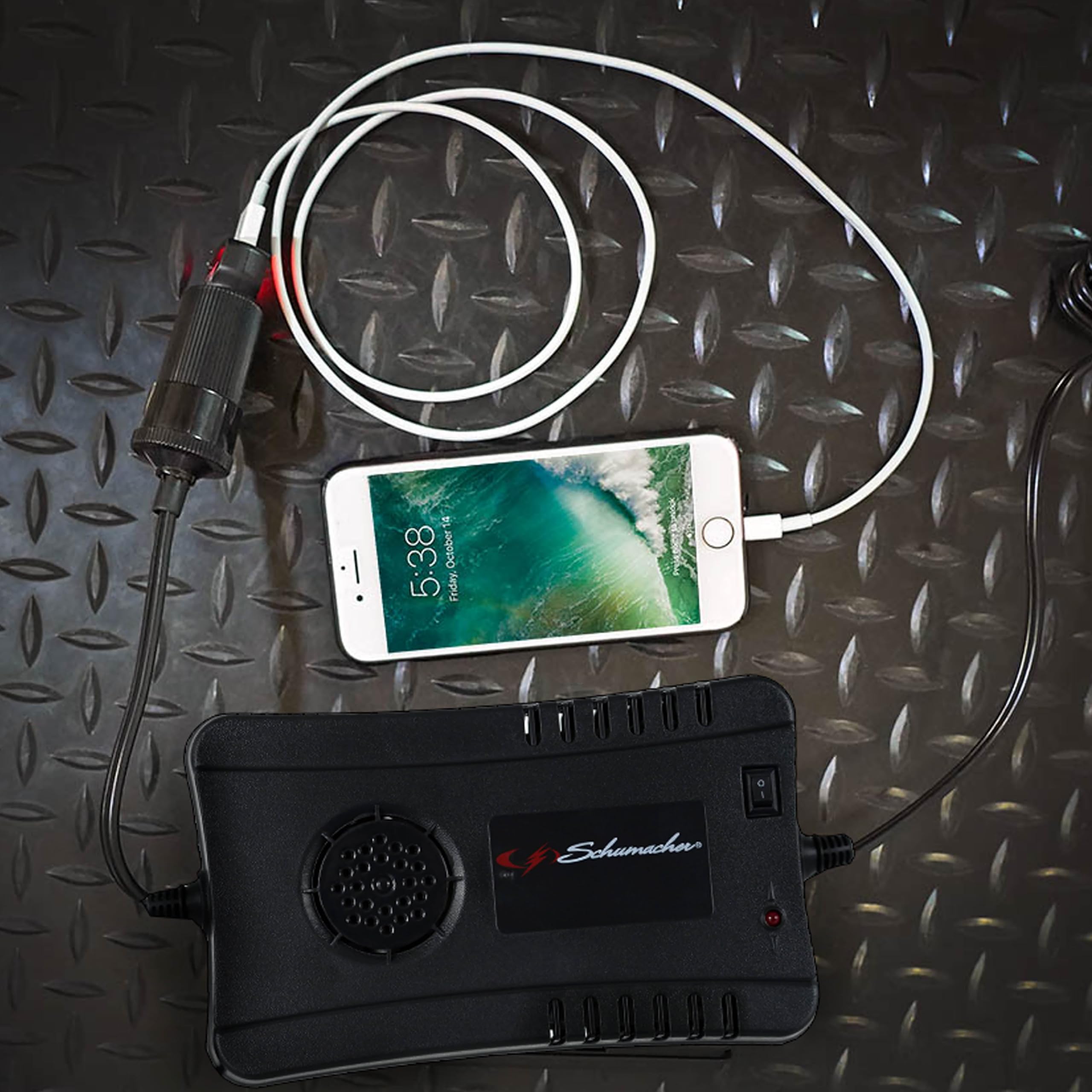 Schumacher 1216 200W 15A Ac To Dc Power Inverter   12V Dc Accessory Outlet   Led Indicator   Ideal For Running Mobile Devices, 1