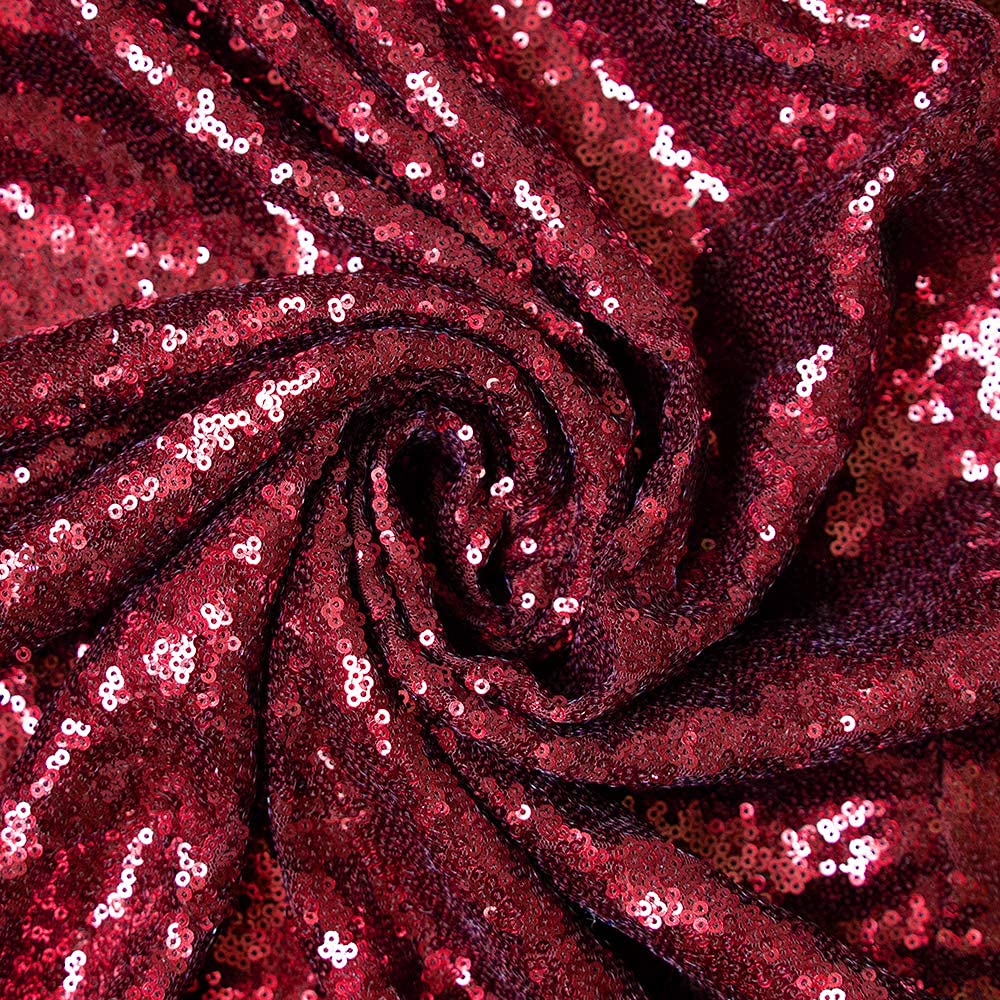 Jyflzq Burgundy Sequin Backdrop Curtains 2Ft X 8Ft 2 Panel Glitter Photo Booth Backdrops Sparkly Photography Background Drapes F