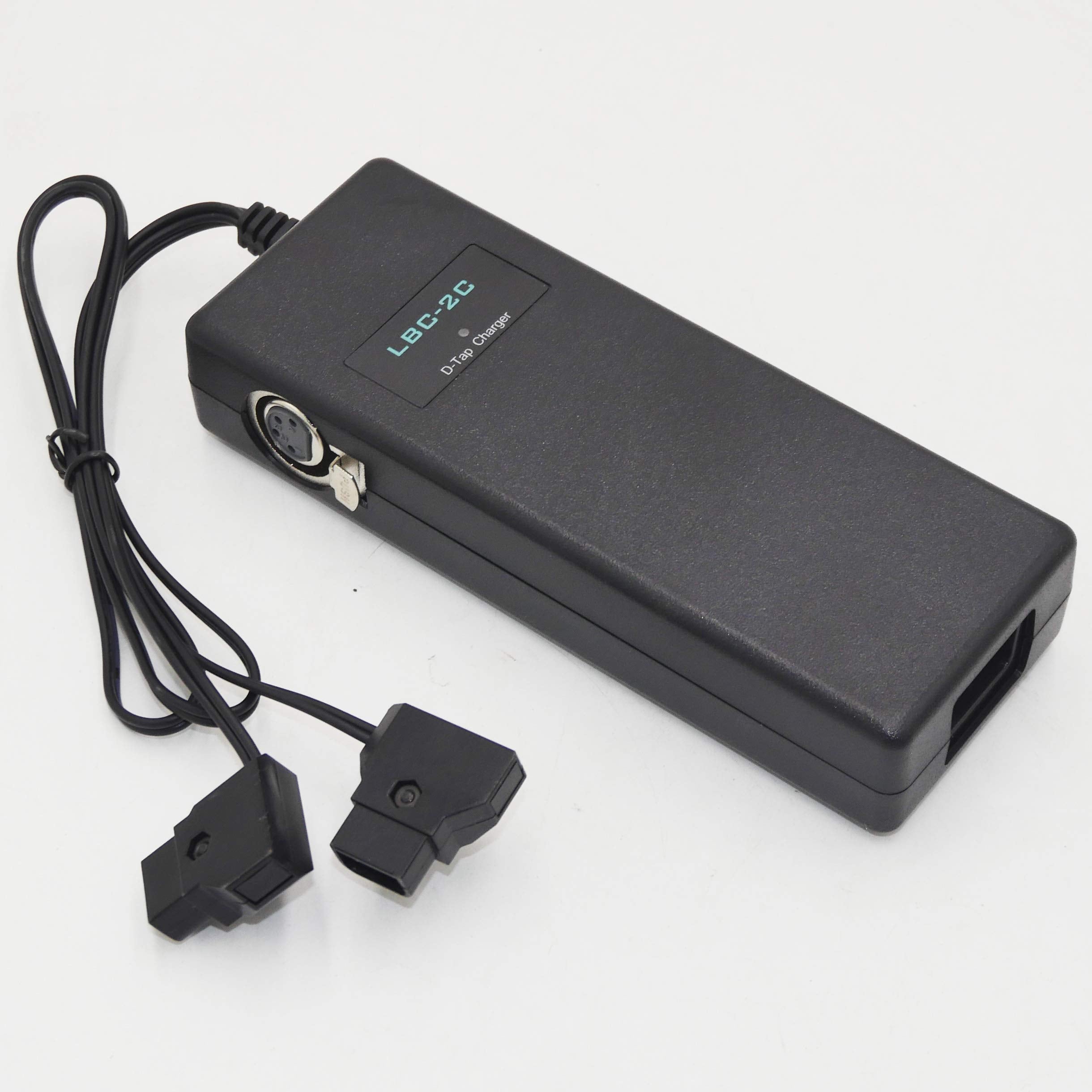 Reytric Dual D Tap (P Tap) Travel Charger Compatible Sony V Mount/V Lock And Anton Bauer Gold Mount Batteries With 2 Prong Power