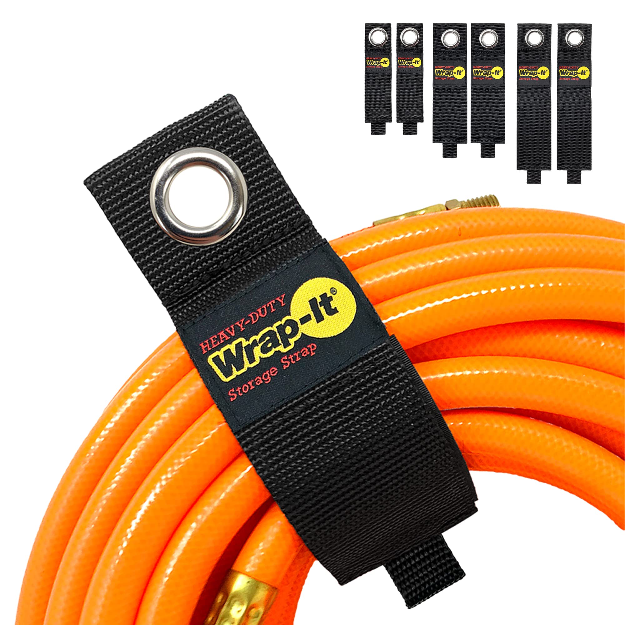 Heavy-Duty Wrap-It Storage Straps (Assorted 6 Pack) - Extension Cord Organizer, Cable Straps for RV Accessories, Workshop and Ga
