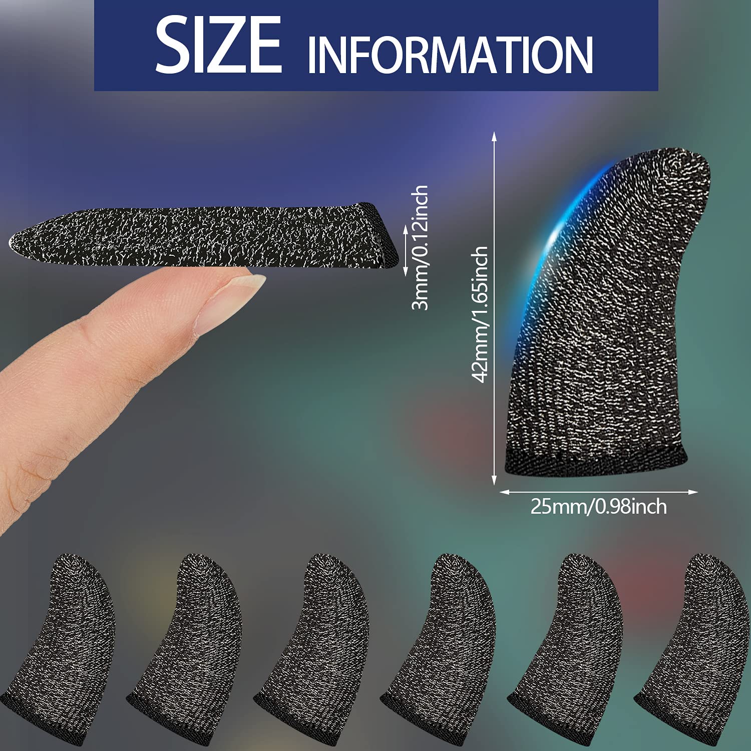 30 Piece Finger Sleeve For Gaming Mobile Game Controller Finger Thumb Sleeve Anti Sweat Breathable Seamless Touchscreen Finger C