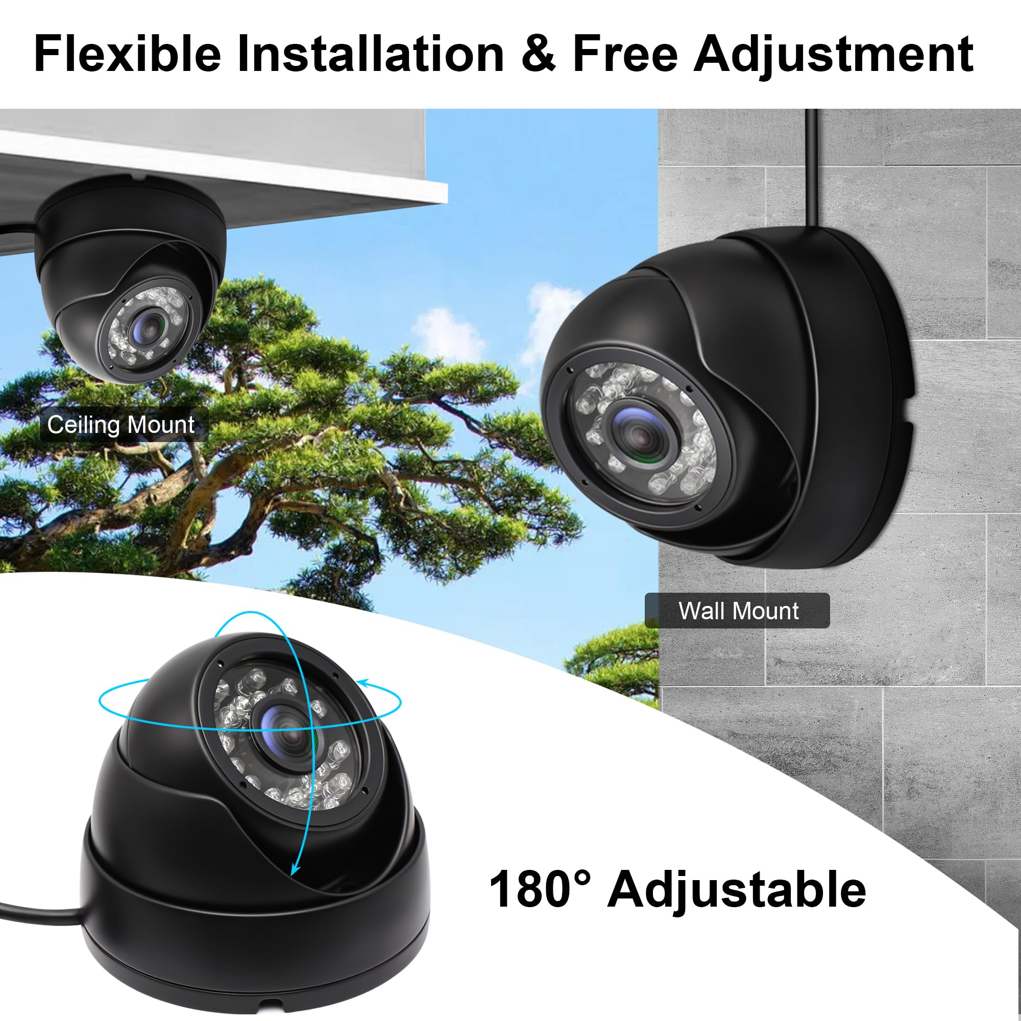 Svpro Usb Security Camera 720P Ir Day&Night Vision Camera Waterproof Indoor Outdoor Wired Camera,Vandal Proof Dome Camera Usb Pl