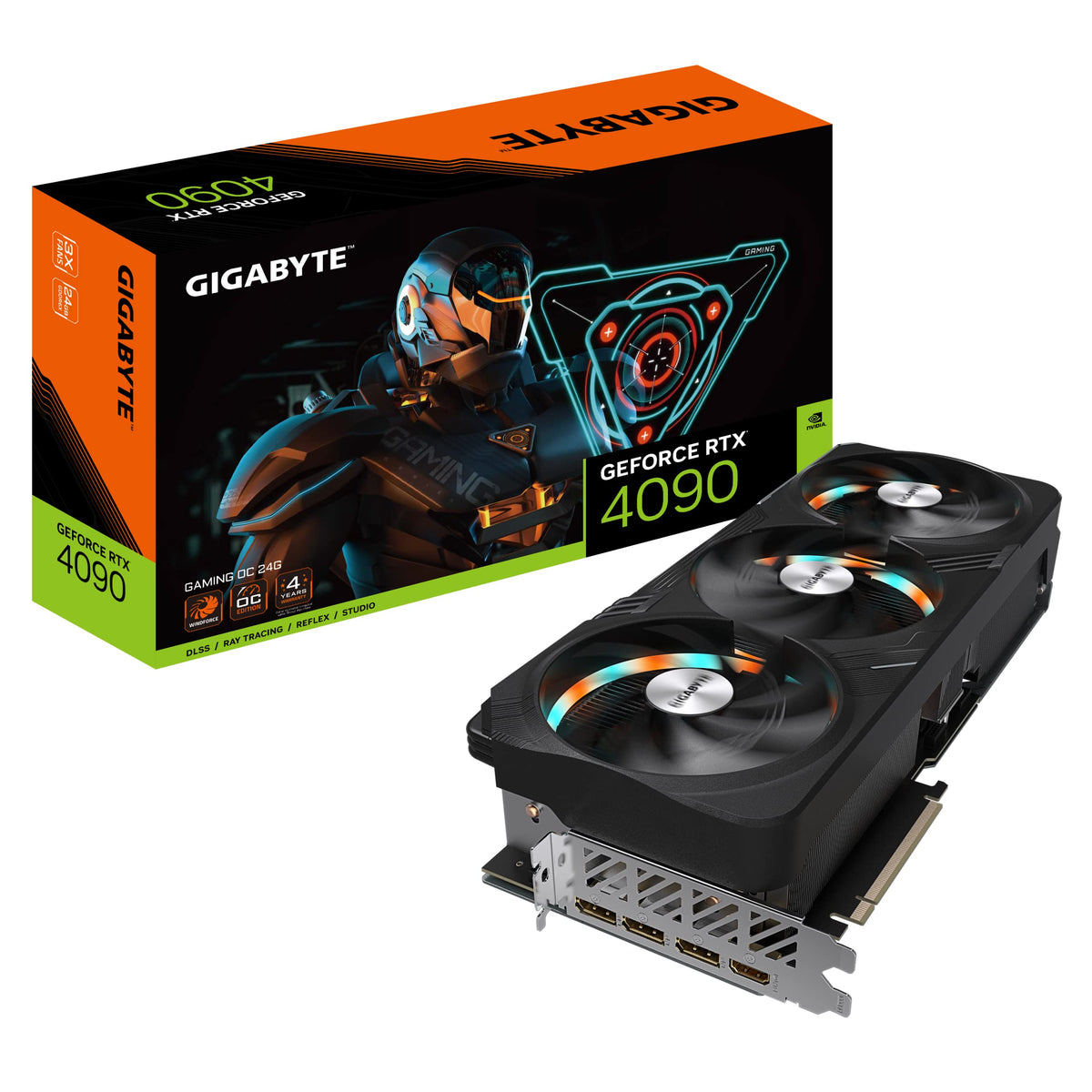 Gigabyte Nvidia Geforce Rtx 4090 Gaming Oc 24G Video Card, Pci E 4.0, Gddr6X, 3 X Dp 1.4, 1 X Hdmi 2.1