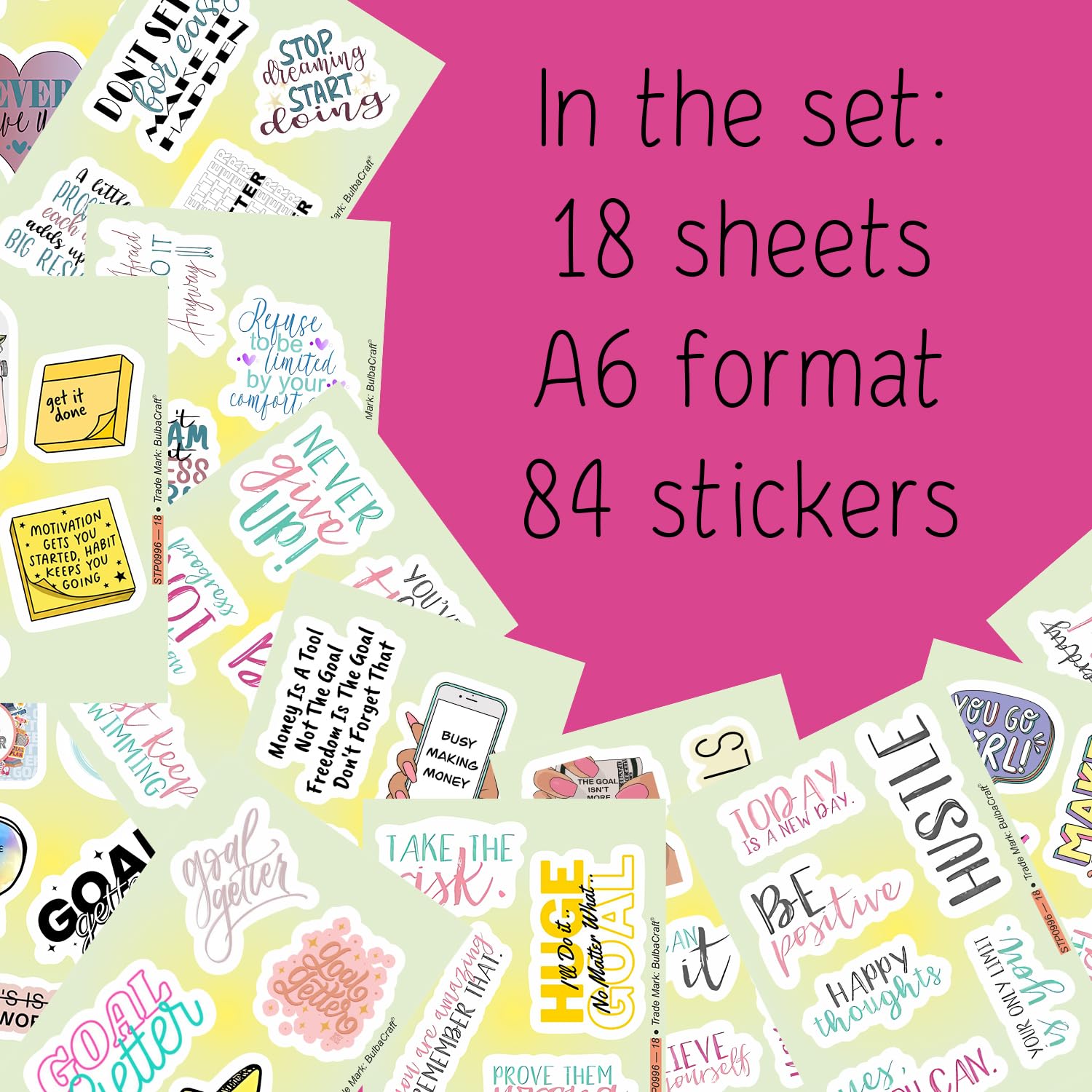 Motivational Stickers For Adults   Goal Getter Party Favors & Decorations, Waterproof Vinyl Inspirational Decals For Water Bottl