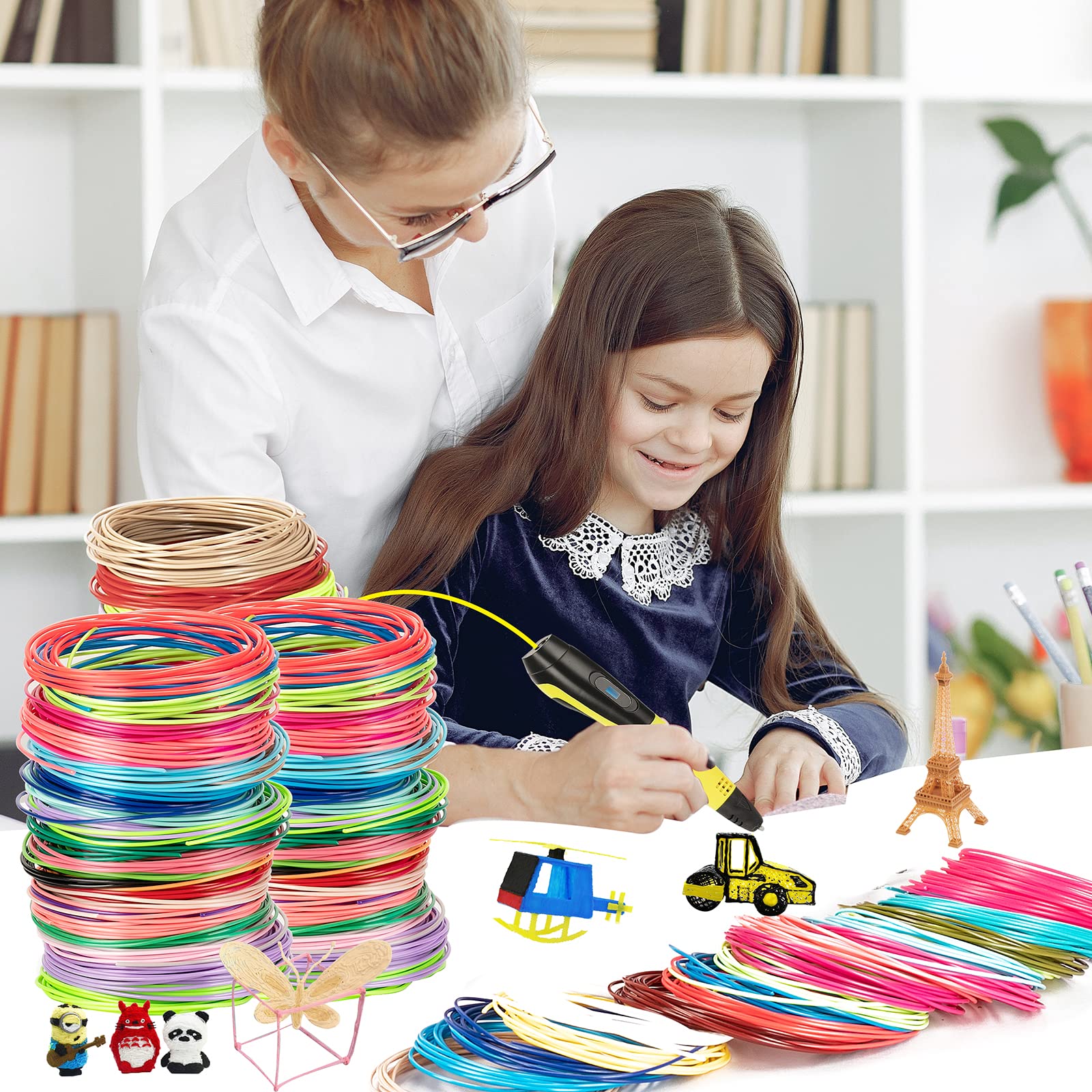 3D Pen Filament Refills 15 Colors, Yungden Pla 1.75Mm For 3D Pen, High Precision Diameter Tolerance 0.02Mm, 150 Feet In Total, 3