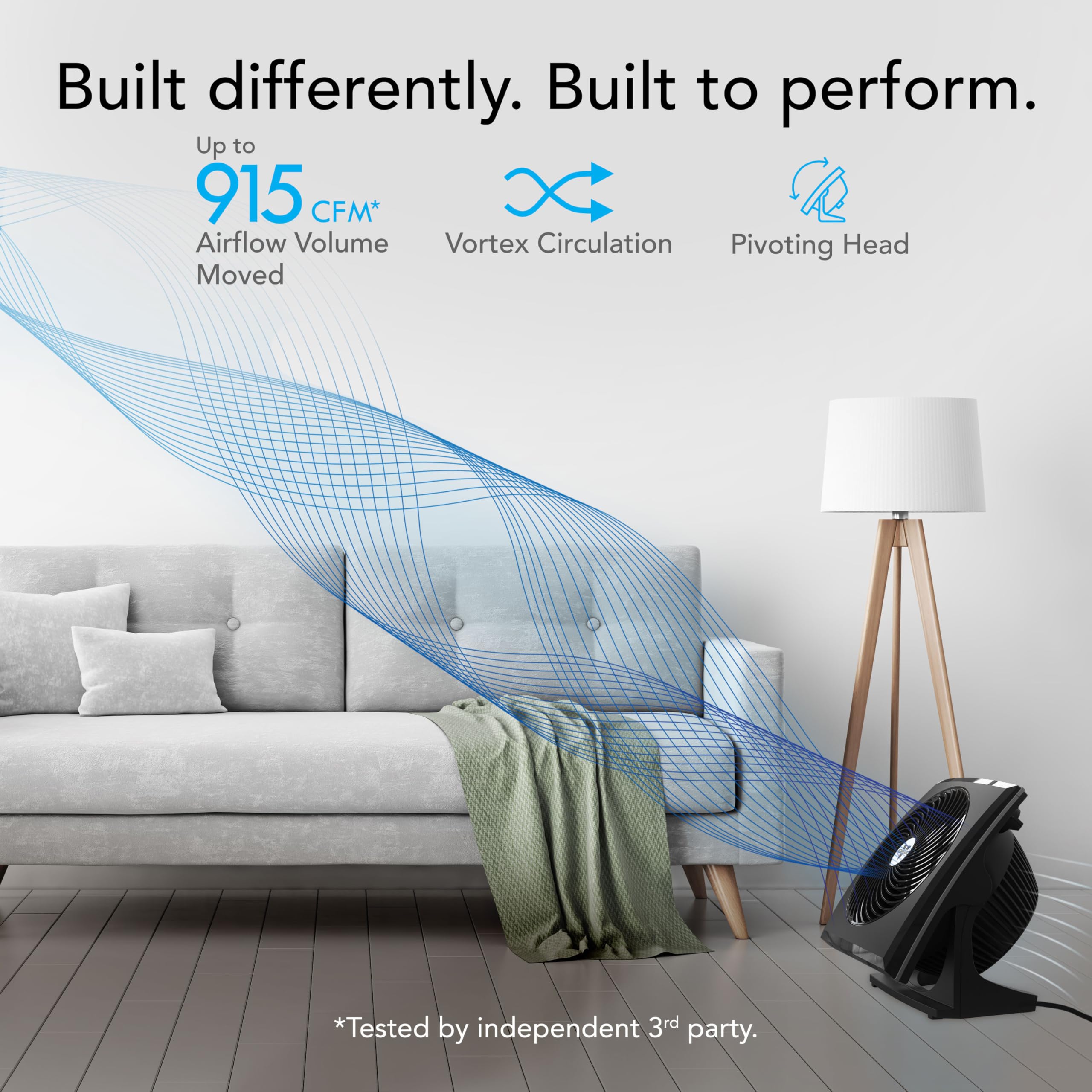 Vornado 673T Whole Room Air Circulator Fan With Pivoting Head, 3 Speeds, Moves Air Up To 70 Feet