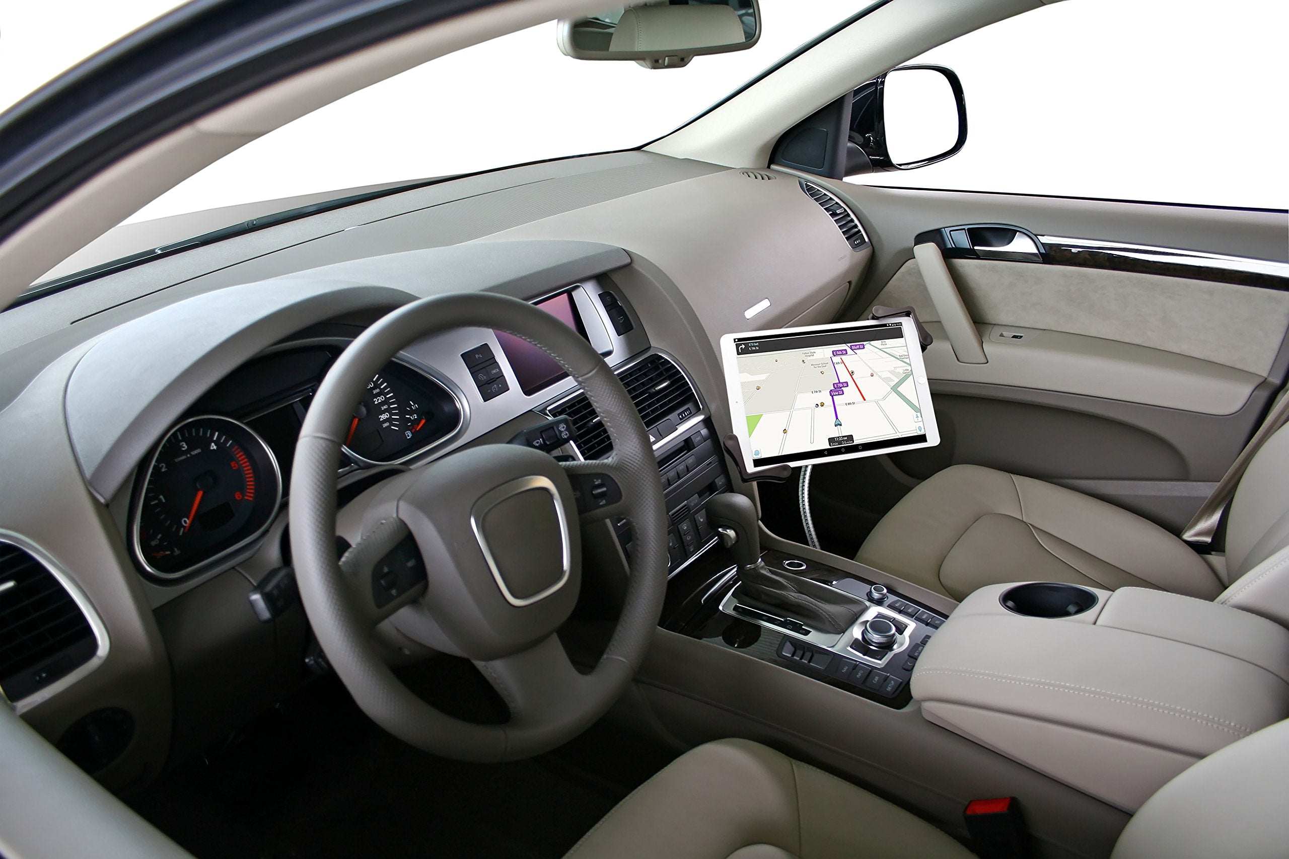 Gooseneck Car Mount - Cta Tilting & 360-Degree Rotating Vehicle Tablet Mount With Gooseneck For Ipad 10Th Gen 10.9 - Ipad 7Th/8/