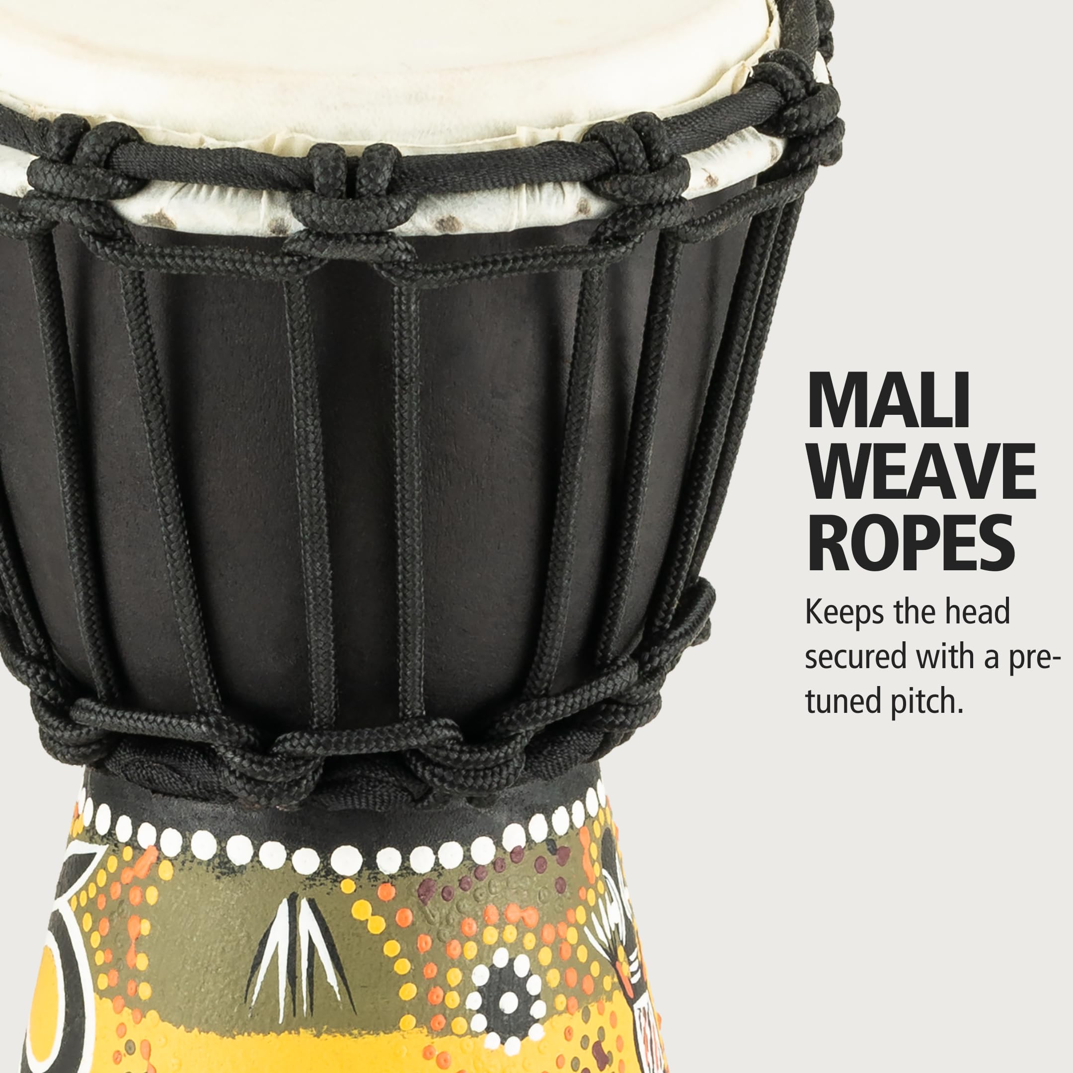 Meinl Percussion African Style Mini Djembe Drum For Room Decoration � Not Made In China � Hand Painted Mahogany Wood, 2 Year Warranty (Hdj7 Xxs)