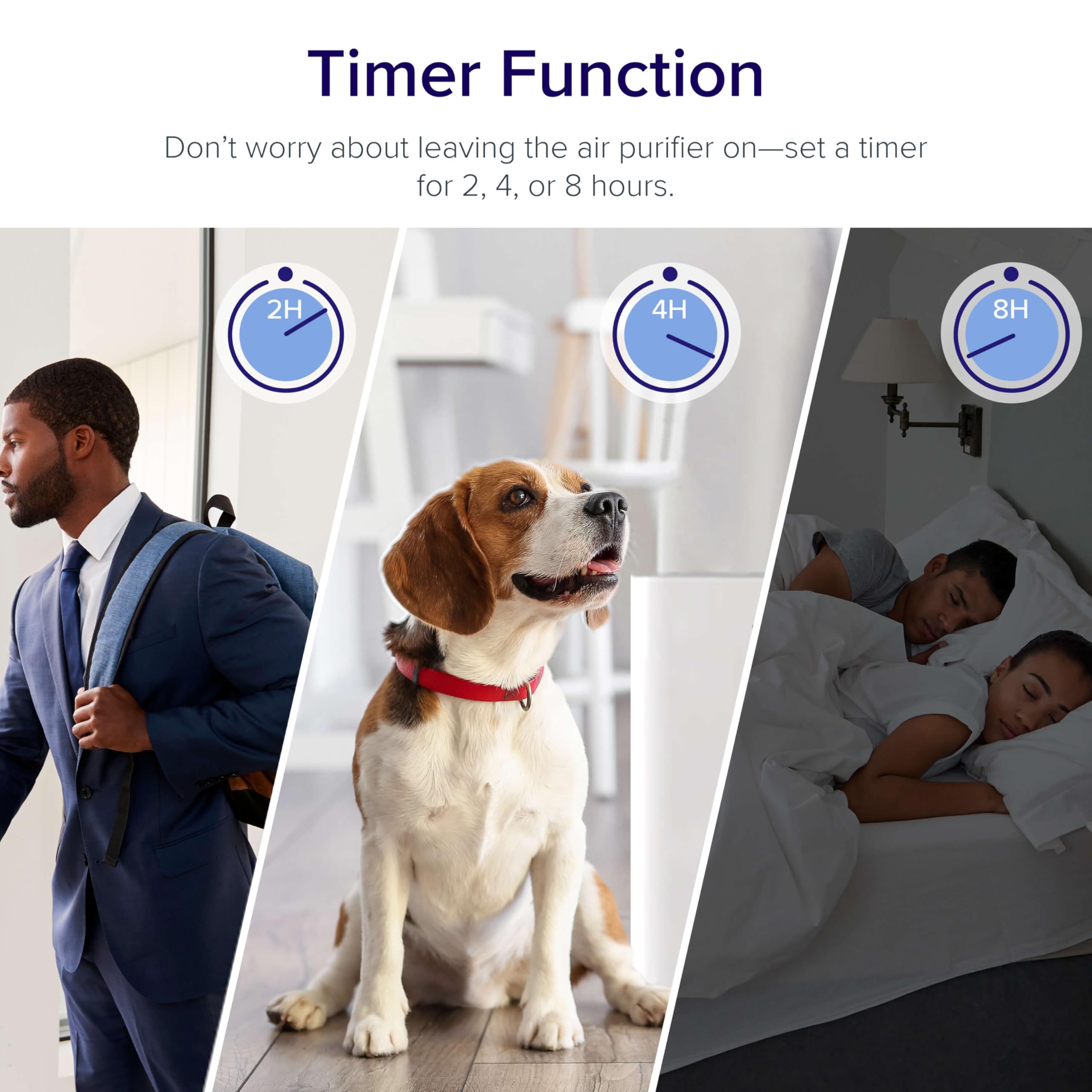 LEVOIT Vital 100 Air Purifier for Home, Quiet with Washable Pre-Filter, Removes Allergies, Smoke, Dust, Cream White, 1 Pack