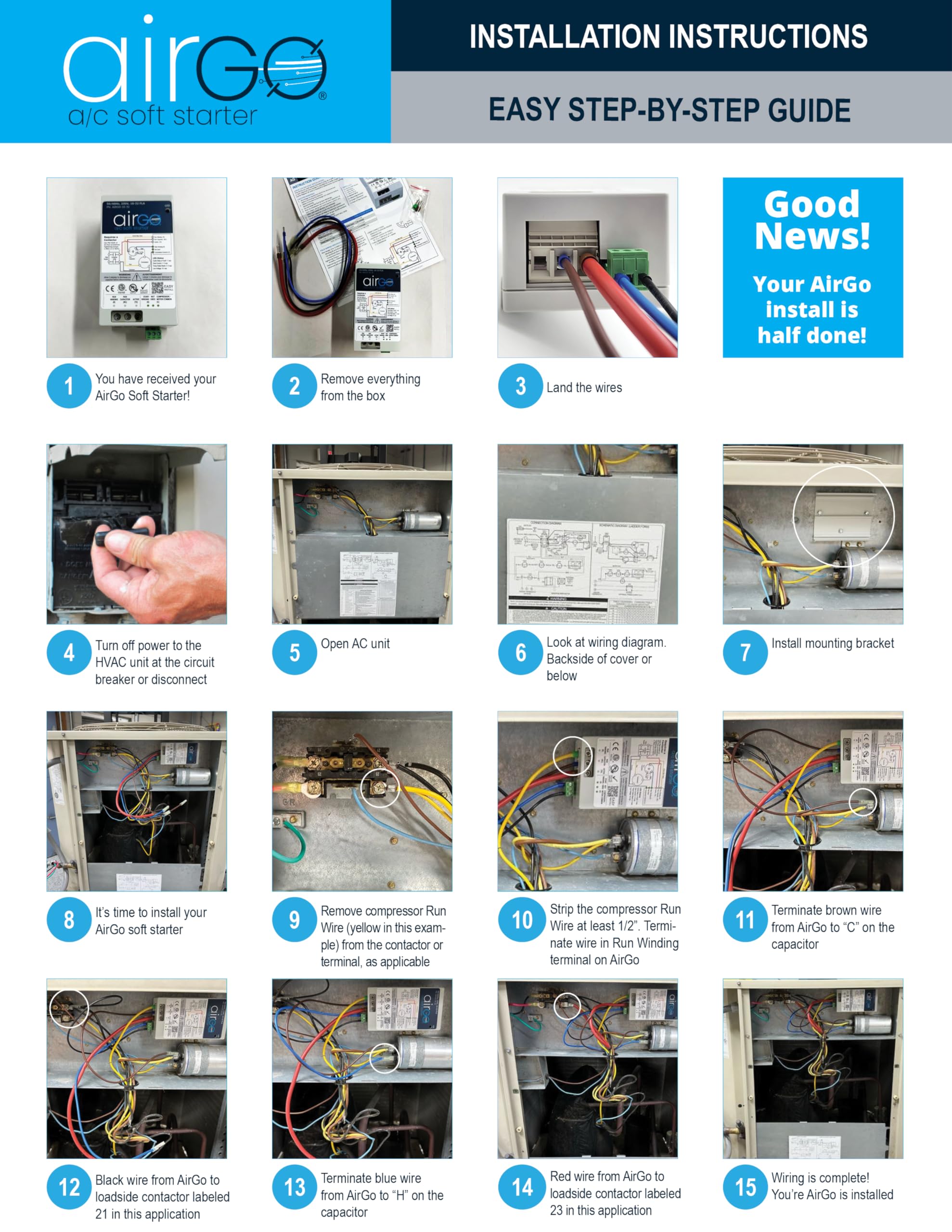 Airgo Air Conditioner Soft Start Module, Easy Diy Install, Smallest Soft Start On The Market, Reverse Motor Protection For Gener