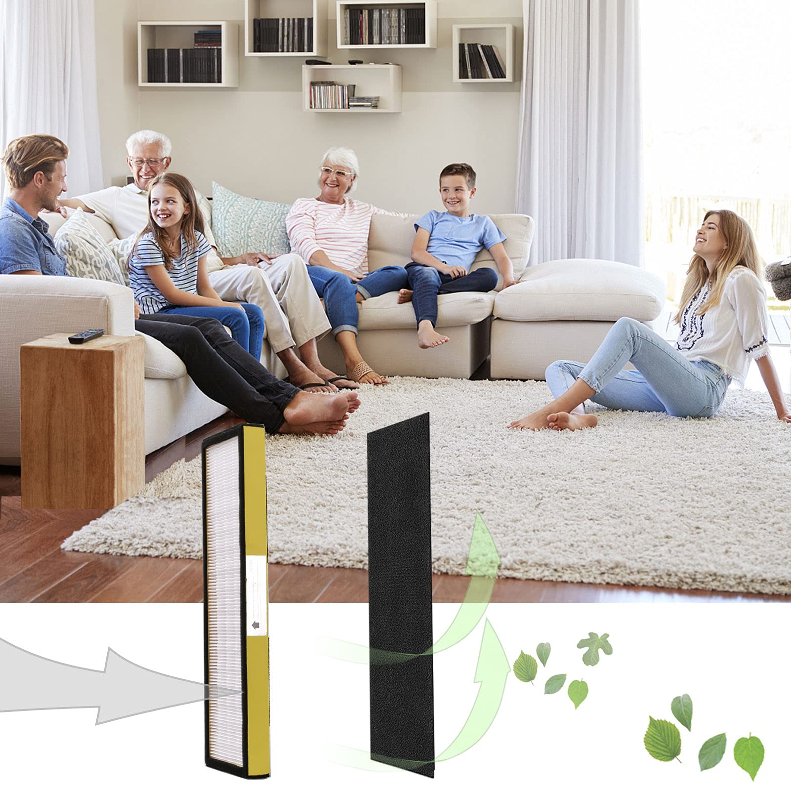 2 Pack Replacement Flt4825 Filter B With 10 Pack Carbon Pre Filters Compatible With Guardian Ac4825, Ac4300Bptca, Ac4900Ca, Ac48