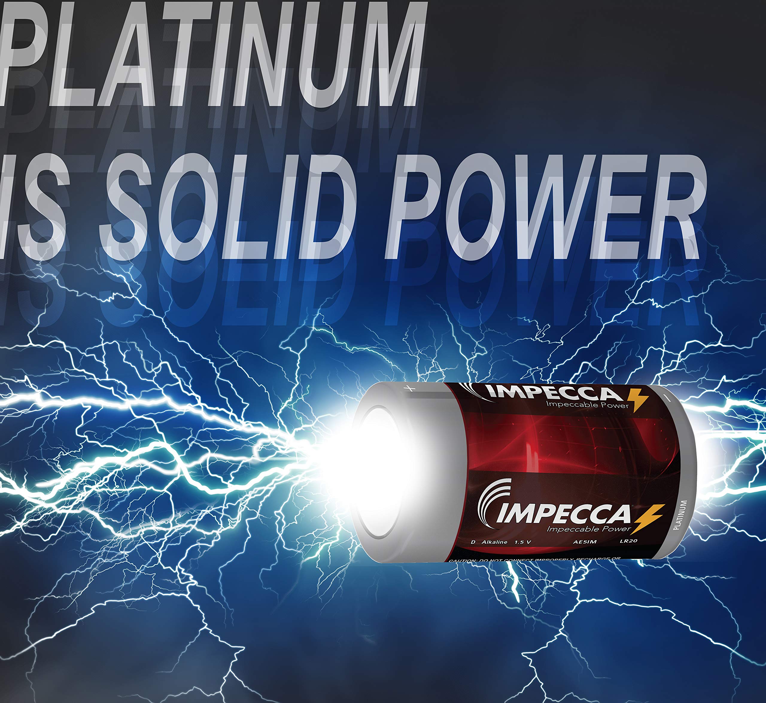 Impecca C Batteries High Performance Alkaline C Cell Battery With A 10 Year Ultra Long Lasting Shelf Life Leak Resistant 1.5V Al