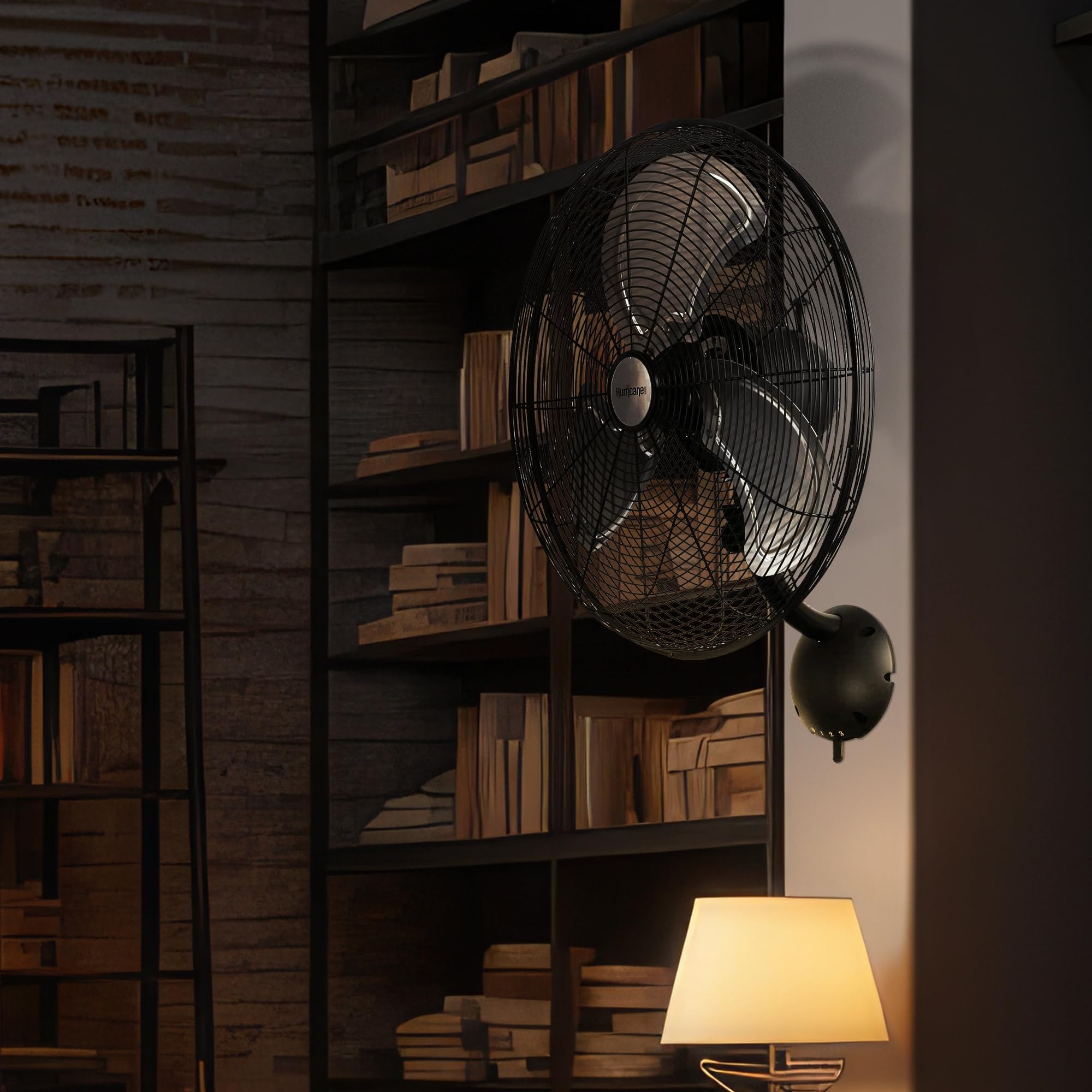 Hurricane Oscillating Wall Mount Fan, 3 Speed Indoor Cooling, Pro Series, 16''