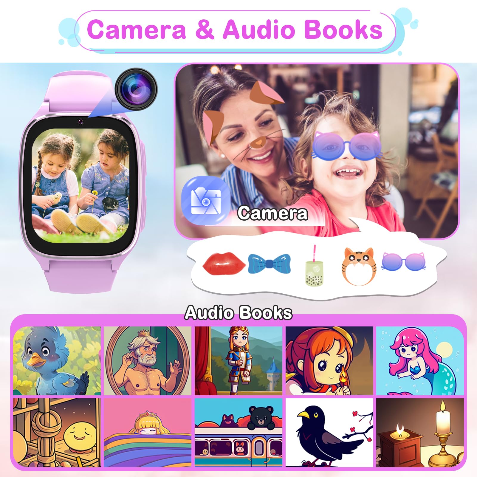 4G Kids Smartwatch Phone   Smart Cell Phone Watch For Boys Girls Ages 4 12 With Call, Sos, Parental Control, Games, Camera, Alar