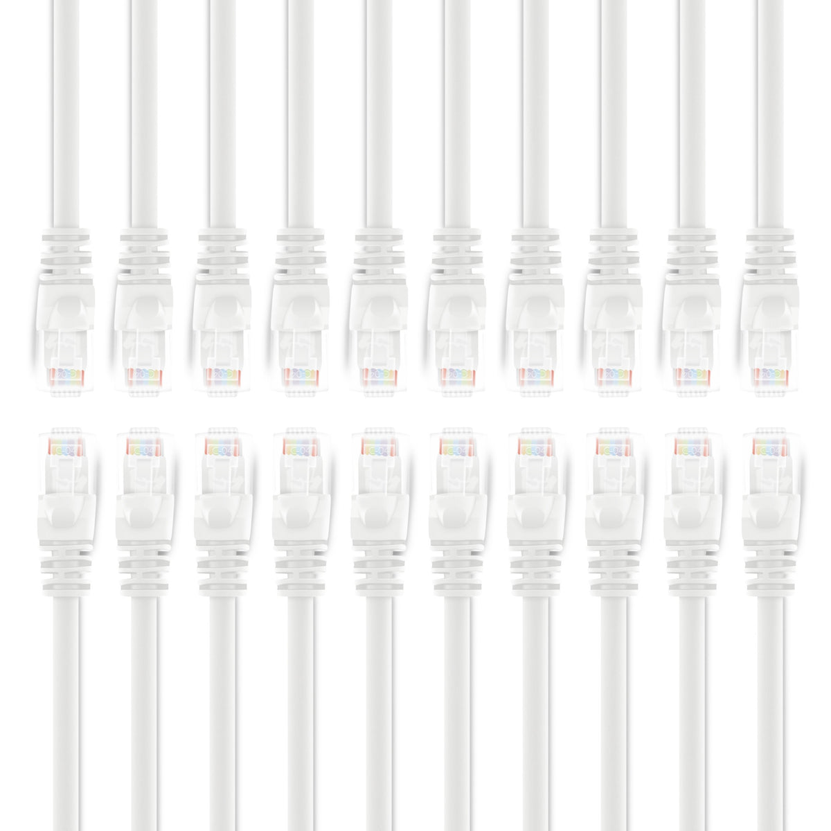Gearit 20 Pack, Cat5E Ethernet Patch Cable 3 Feet   Snagless Rj45 Computer Lan Network Cord, Blue