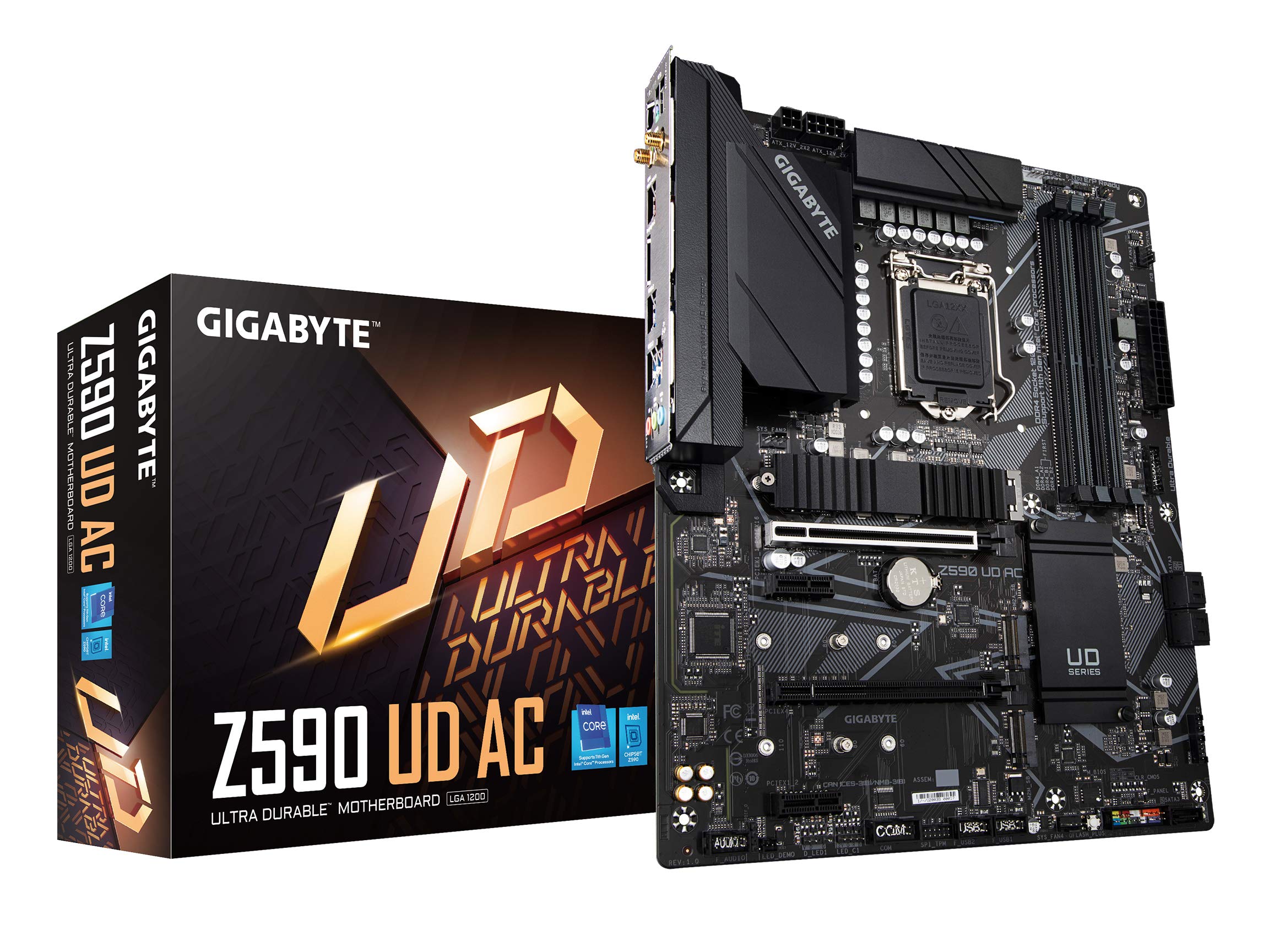 Gigabyte Z590 Ud Ac (Lga 1200/ Intel Z590/ Atx/Triple M.2/ Pcie 4.0/ Usb 3.2 Gen 2/ Intel Wireless Ac/ 2.5Gbe Lan/Motherboard)