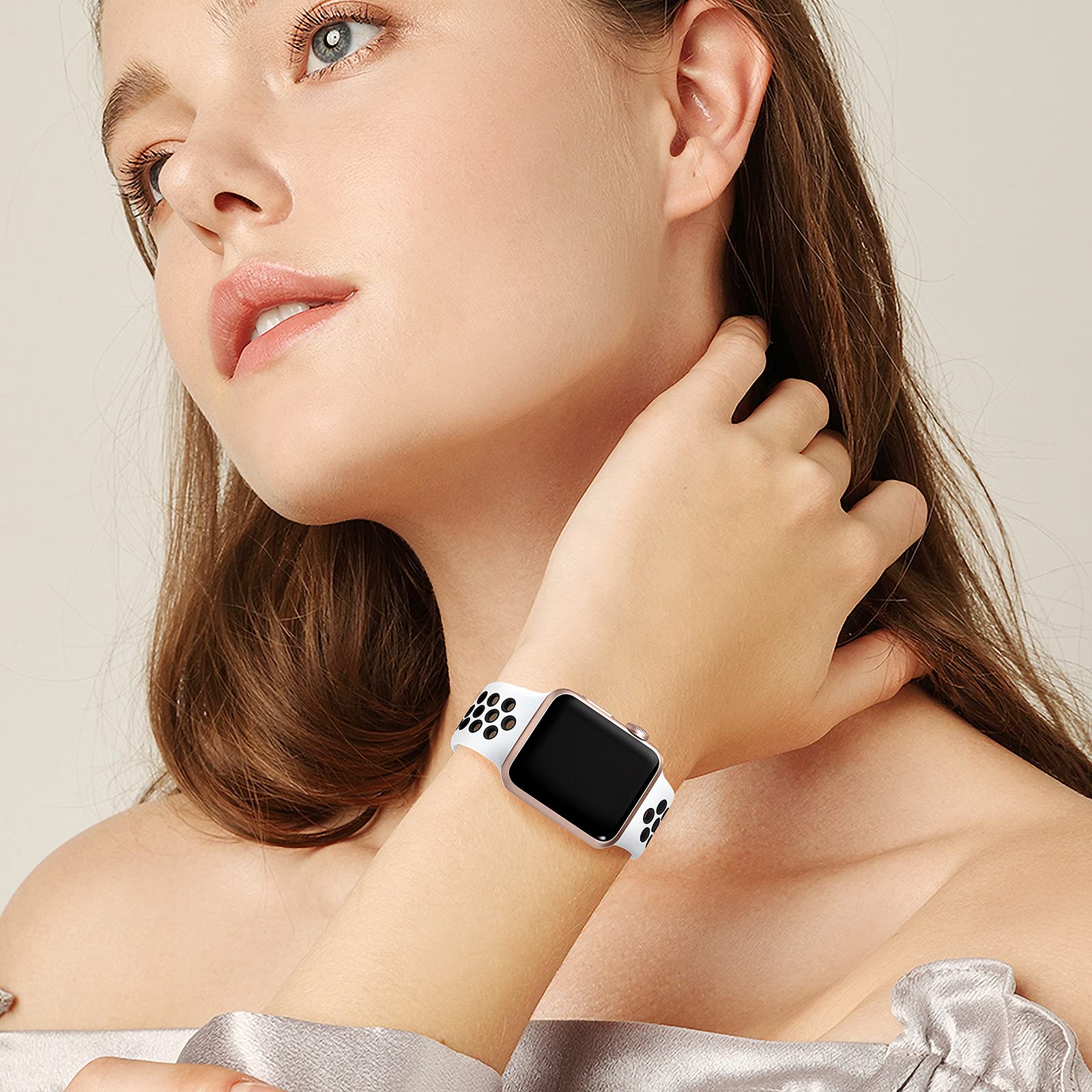 Lerobo Compatible With Apple Watch Band 45Mm 49Mm 44Mm 42Mm For Women Men,Soft Silicone Sport Replacement Strap Band For Iwatch