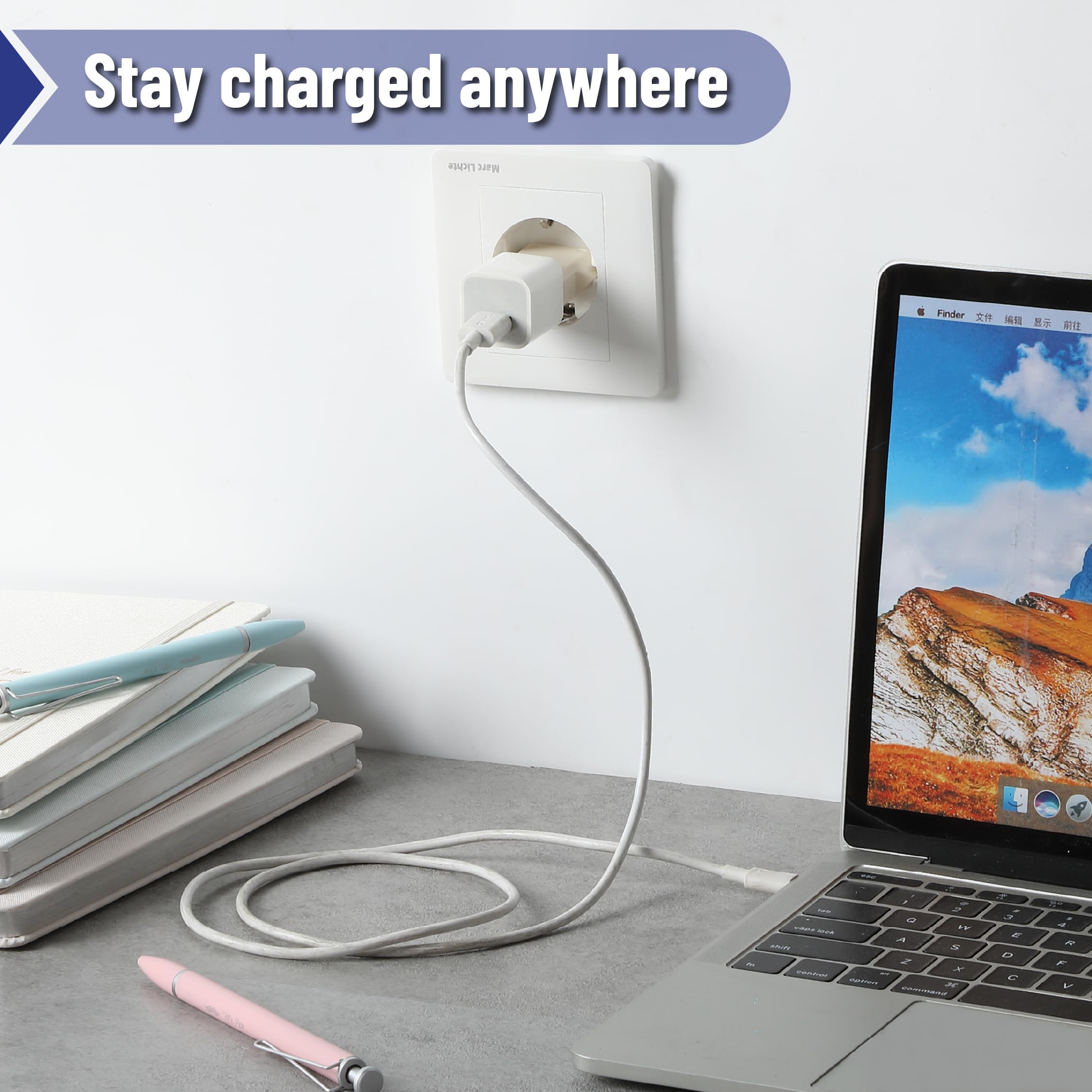 Bates  European Travel Plug Adapter, 3 Pack, Light Beige, European Plug Adapter, Us To Europe Plug Adapter, Adapter For Europe P