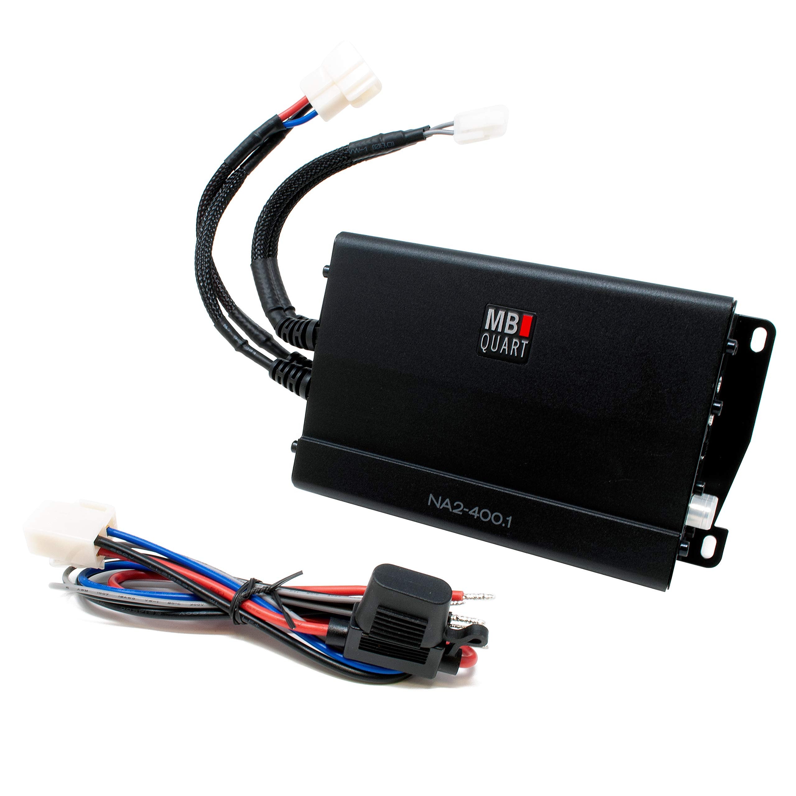 Mb Quart Marine Powersports Nautic 1 Channel 400 Watt Maximum Power Full Range Class D Amplifier With Pwm Mosfet Power, Black