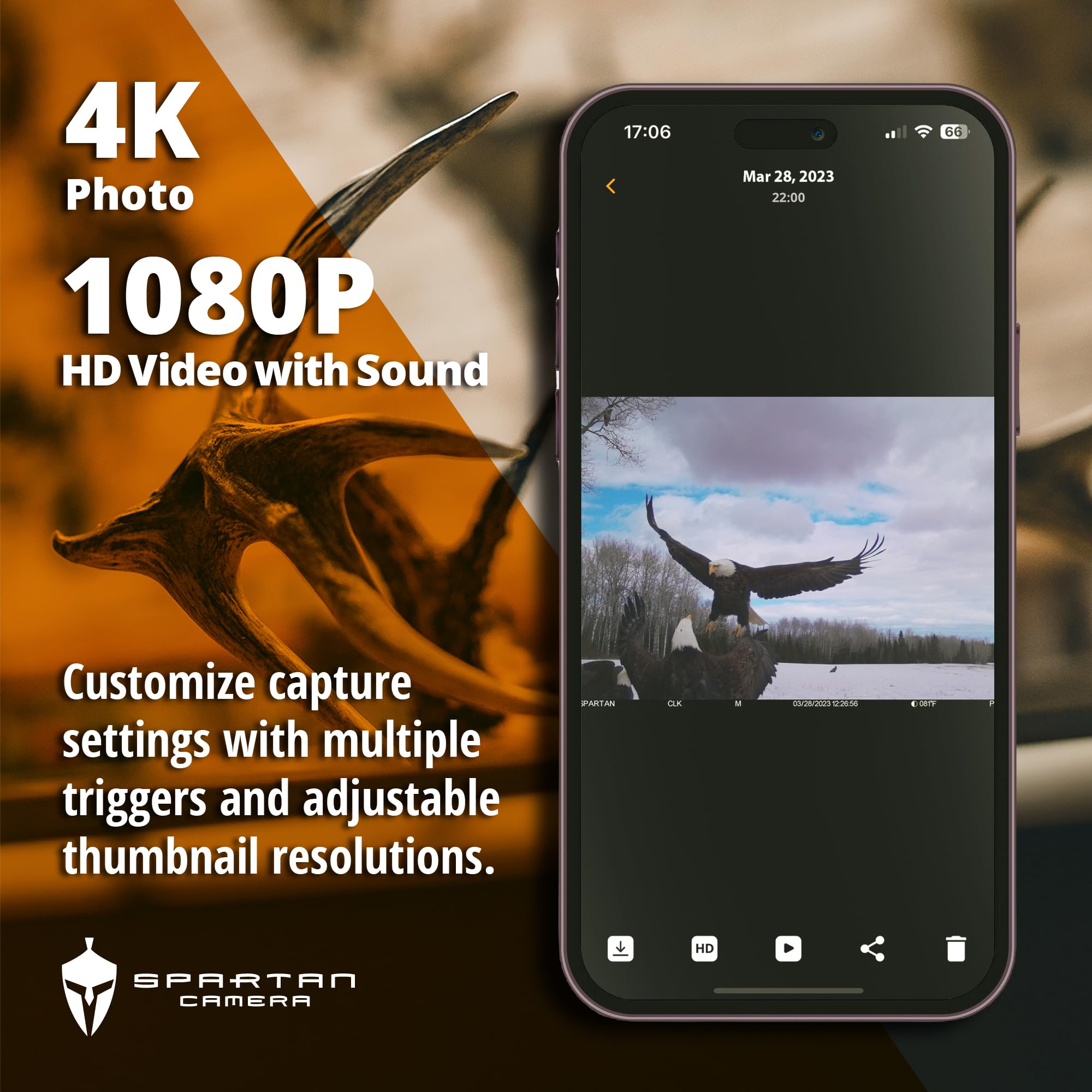 Spartan Gocam 4G Lte Trail Camera, At&T Certified, Remotely Update Camera Settings, Fully Configurable Via App, Hd Video, Hd Pho