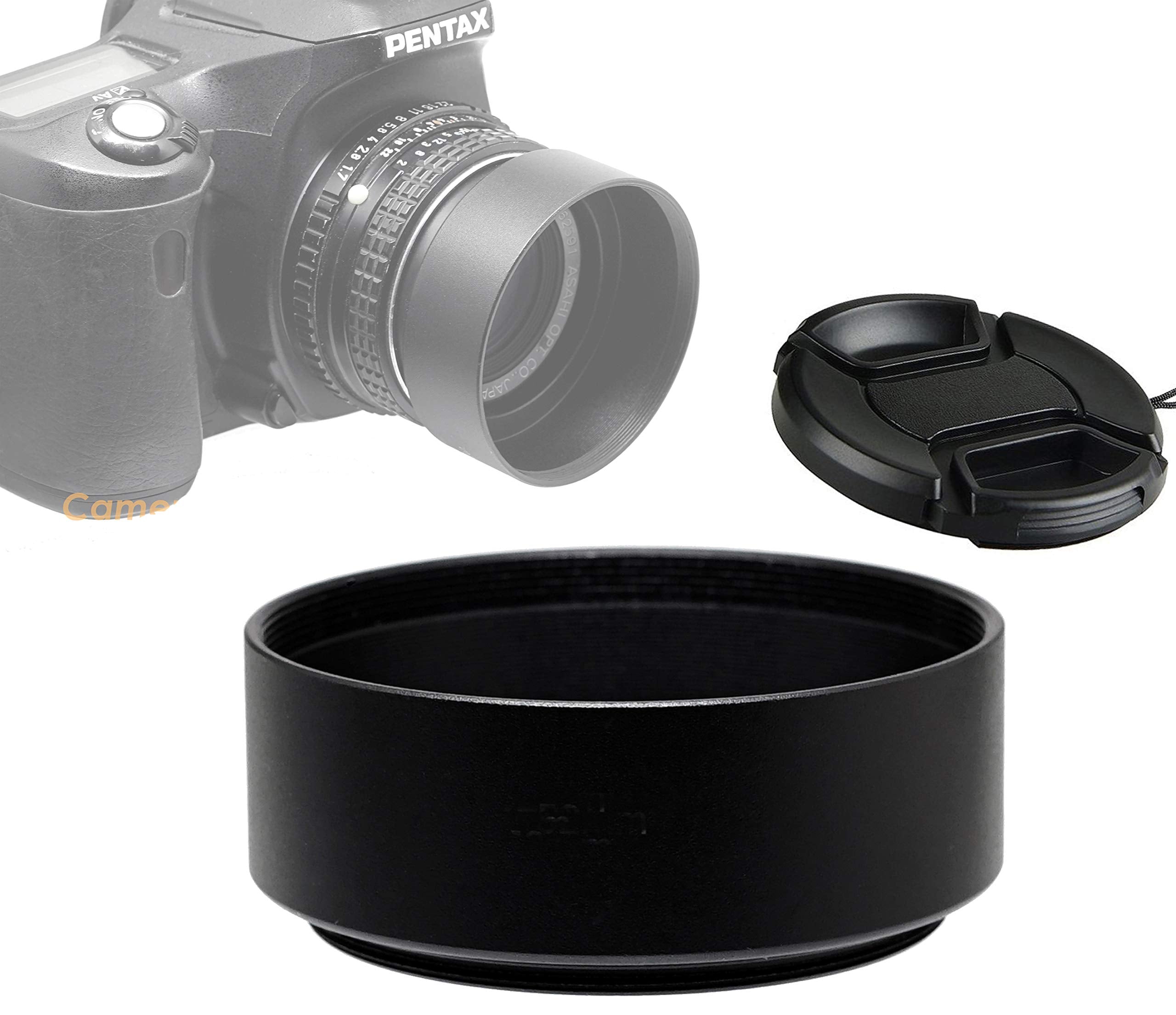 Fotasy Metal 46Mm Lens Hood, 46Mm Lens Hood For Canon Fuji Leica Leitz Nikon Olympus Panasonic Pentax Sony Lens, 46Mm Screw In L
