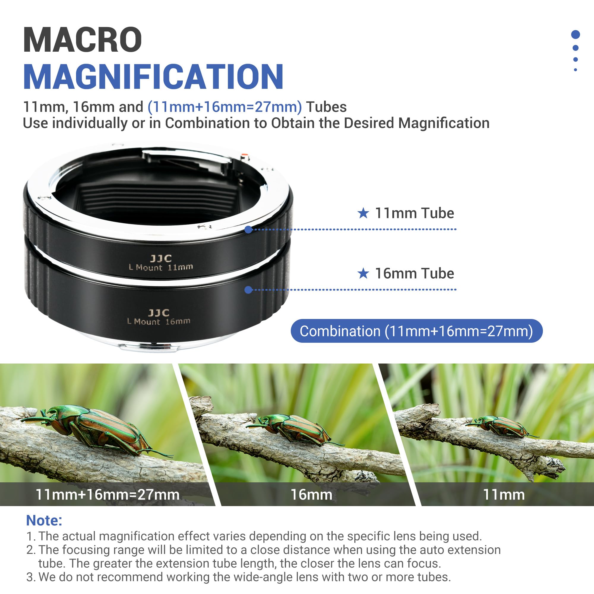 Jjc L Mount Auto Focus Macro Extension Tube Ring Set For Panasonic Lumix Dc S9 Dc S5Ii S5 Iix S5 Bs1H S1H S1R S1 Sigma Fp L Fpl