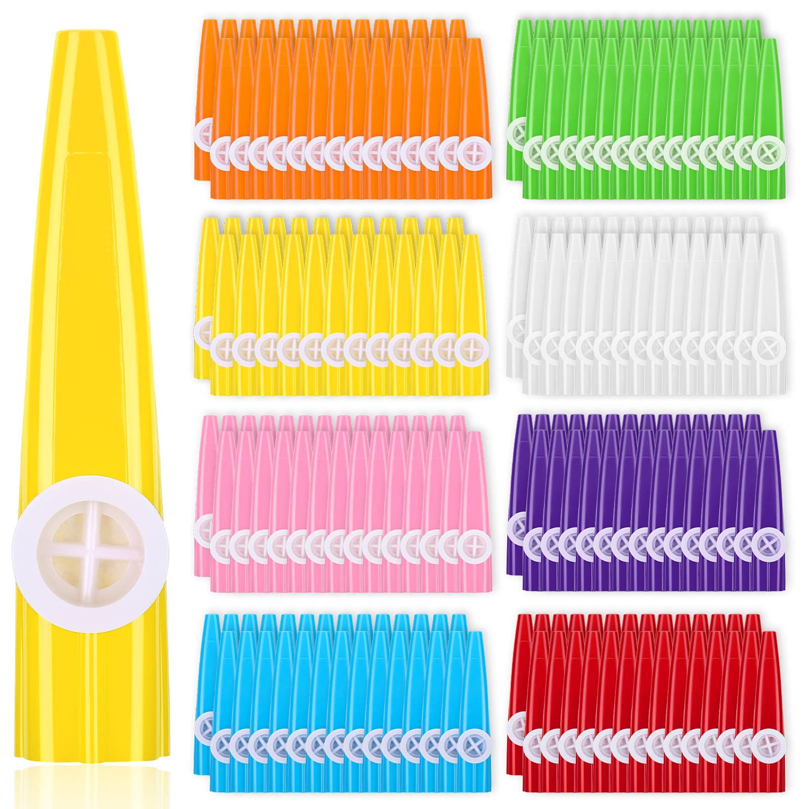 Boao 200 Pcs Plastic Kazoo Musical Instruments Party for Adults Fun Music Kazoo for Kids Classrooms Musical Toy Favors Gift Priz