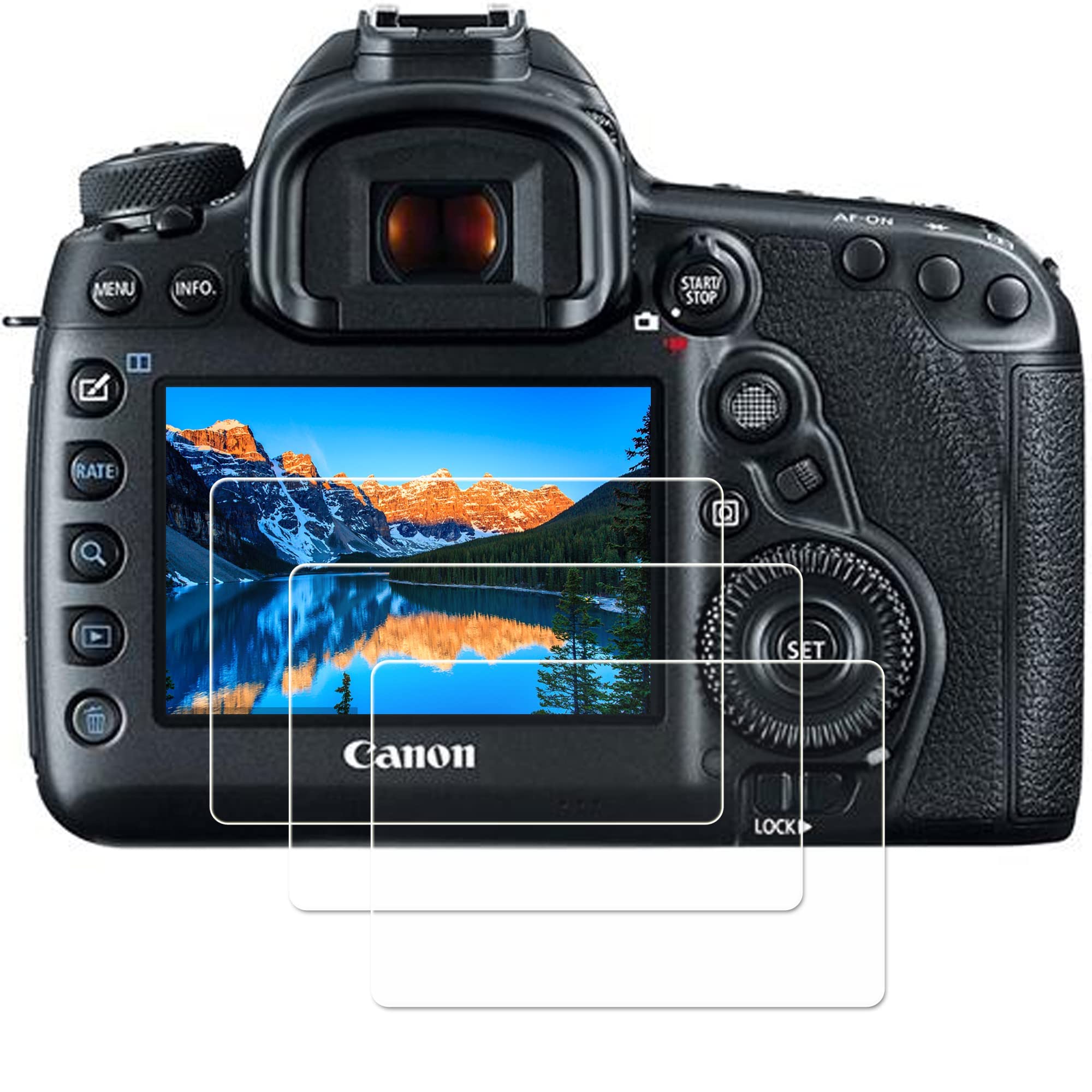Eos 5Div Screen Protector Tempered Glass Compatible For Canon Eos 5Div 5D Iv 5D4 5Diii 5D Iii 5D3 5Dv 5D5 (3 Packs)