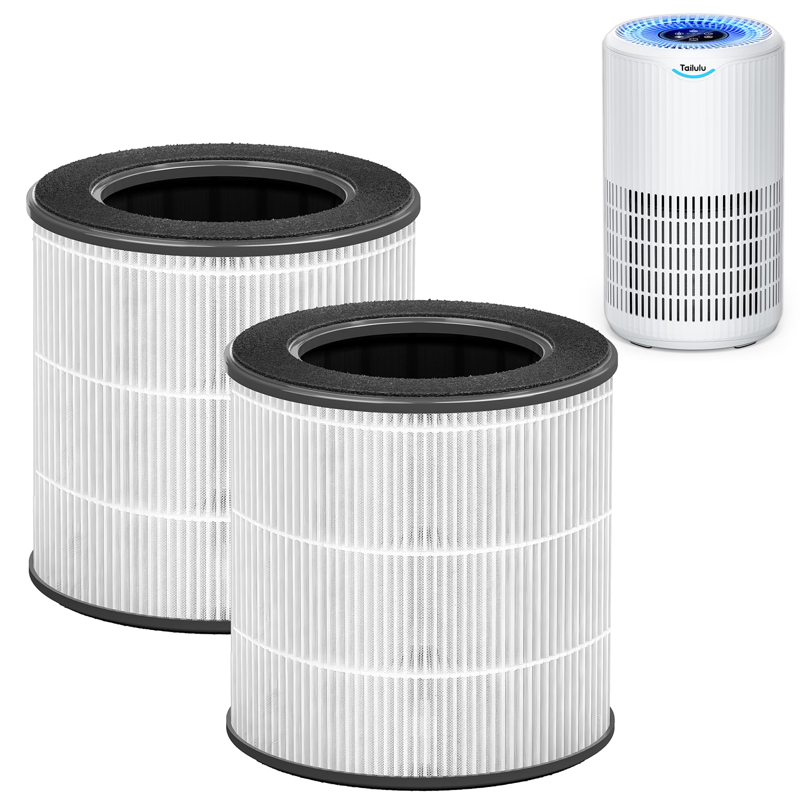 D09 Air Purifier Replacement Filter, 3 In 1 True H13 Hepa Filter, 2 Packs