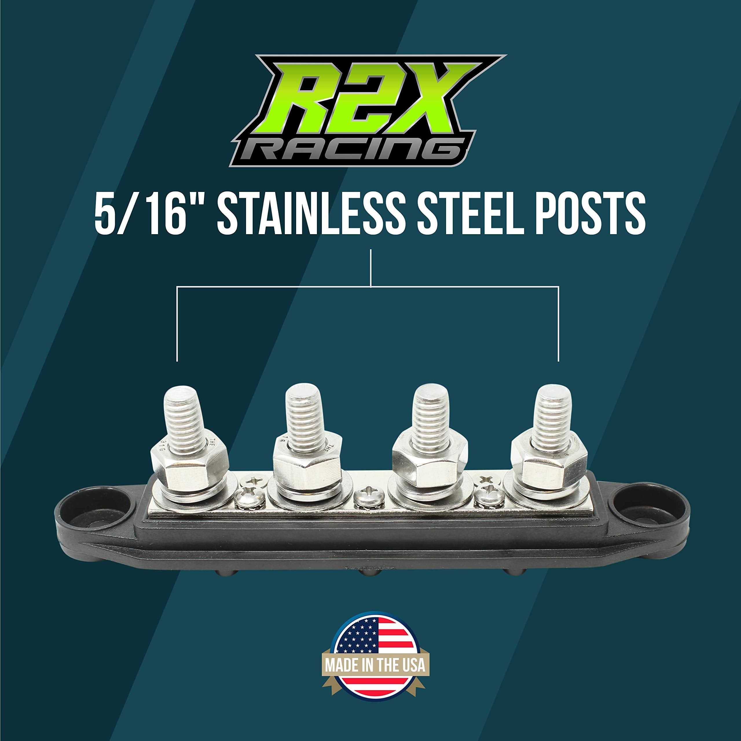 4 Post Power Distribution Block Bus Bar With Cover   Made In The Usa   250 Amp Rating   Marine, Automotive, And Solar Wiring (5/