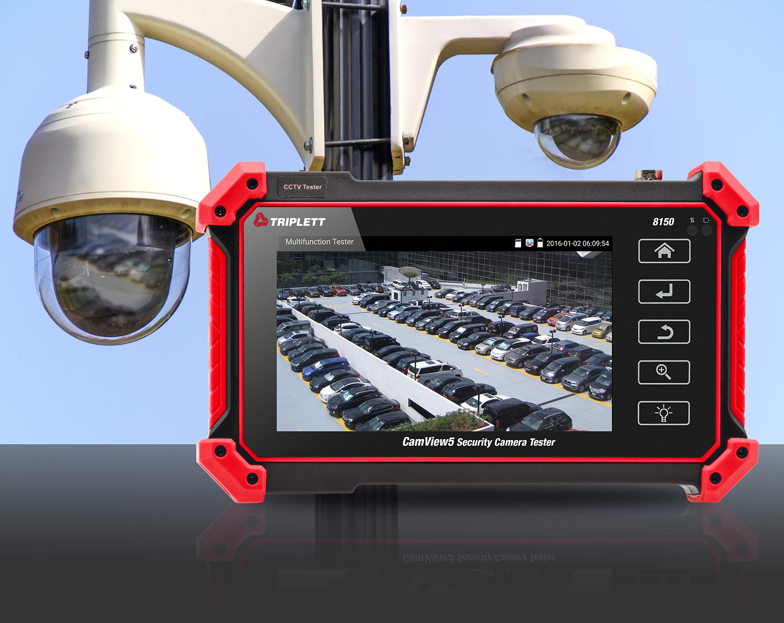 Triplett 8150 Camview Ip Pro 5 Cctv Security Camera Tester With 5'' Touchscreen   4K / 1080P Ip, Analog, Tvi, Cvi, Ahd