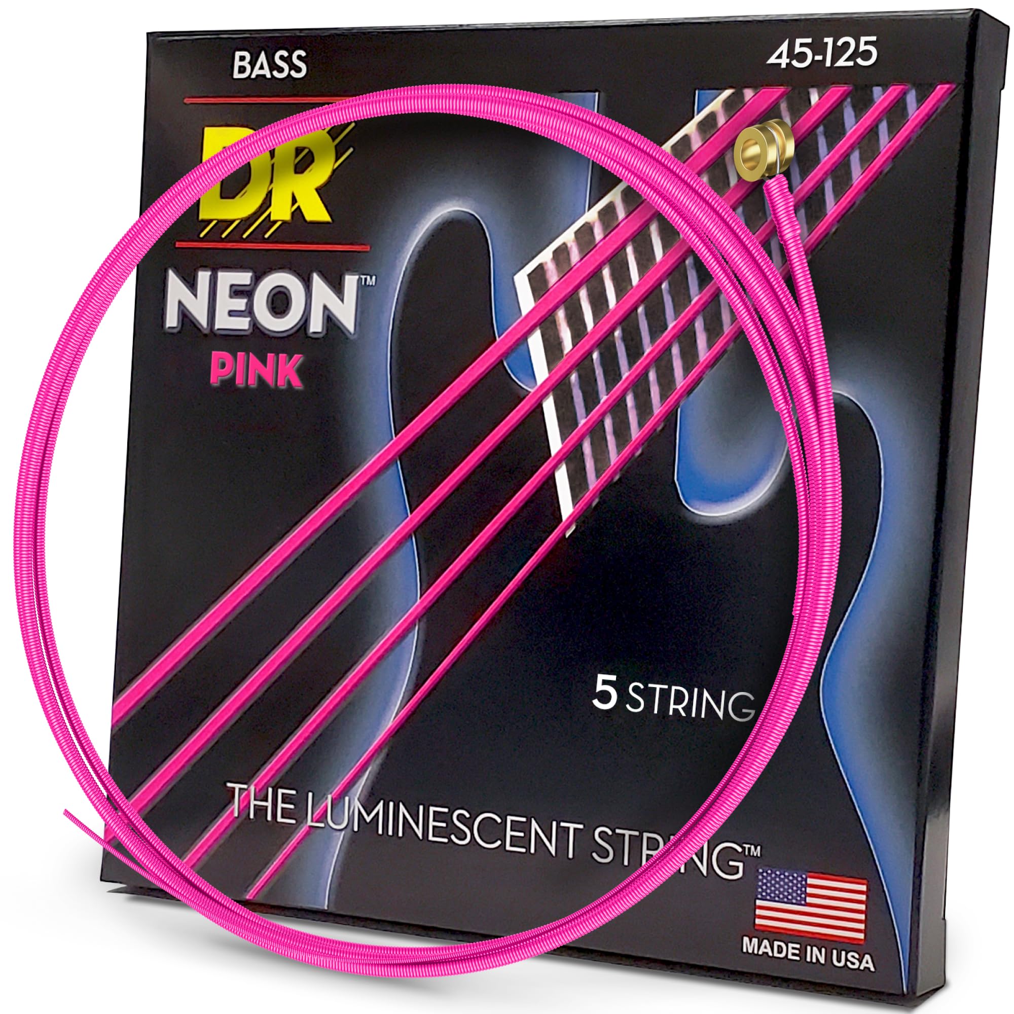 Dr Strings Hi Def Neon Bass Guitar Strings (Npb5 45)
