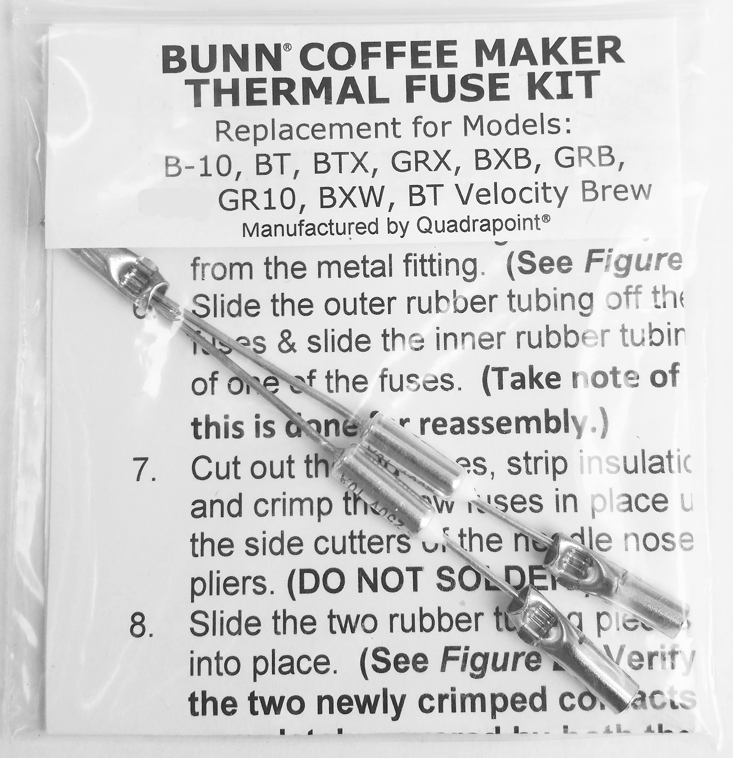 Quadrapoint Replacement Thermal Fuse Harness Compatible With Bunn Coffee Maker Models B 10, Grx, Bxb, Btx, Grb, Br10, Bxw, Bt Ve