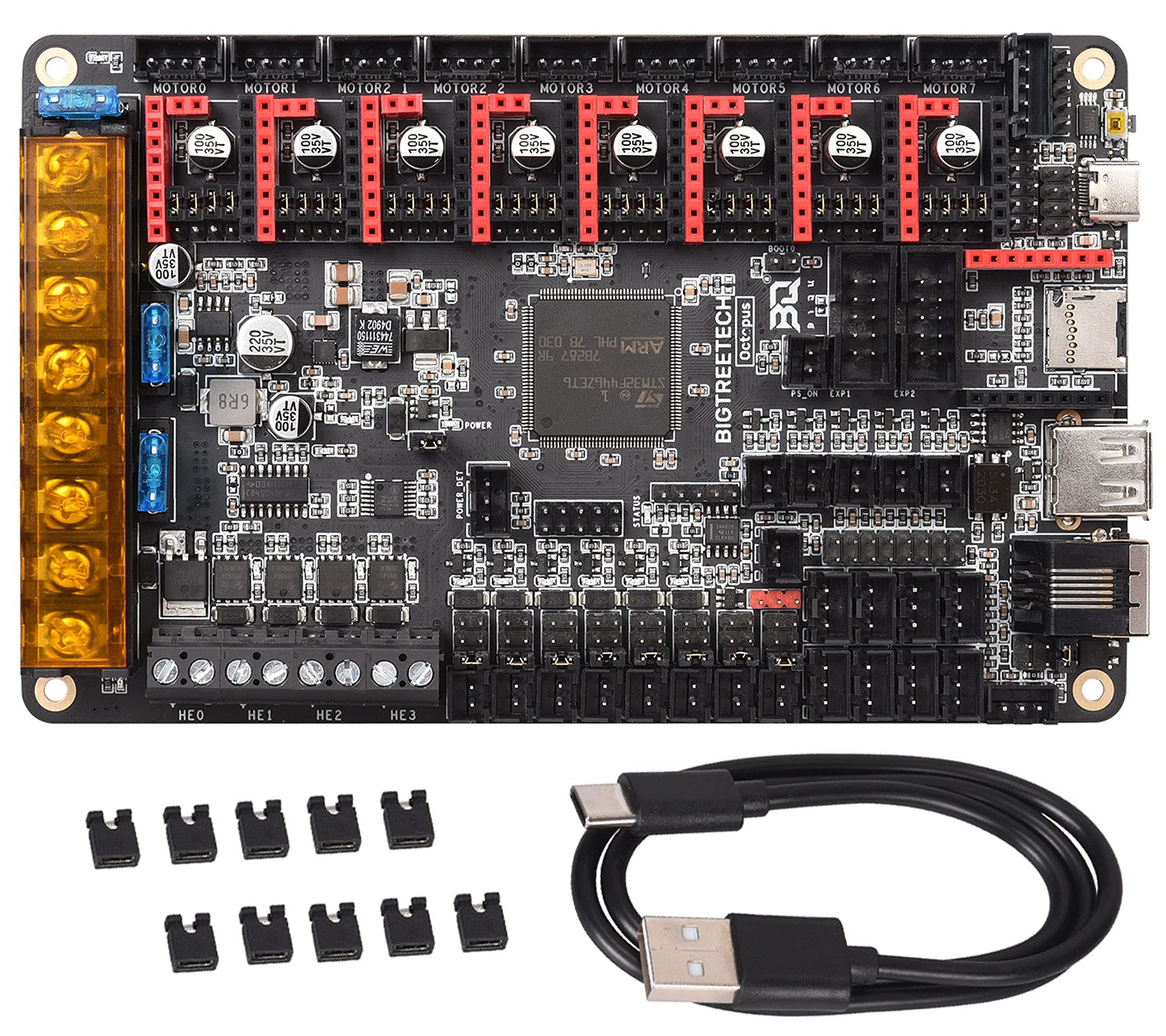 Bigtreetech Octopus V1.1 Control Board 32Bit Silent Board Compatible Tmc2209, Tmc2240, Tmc2208, Tmc5160 Stepper Driver, Support