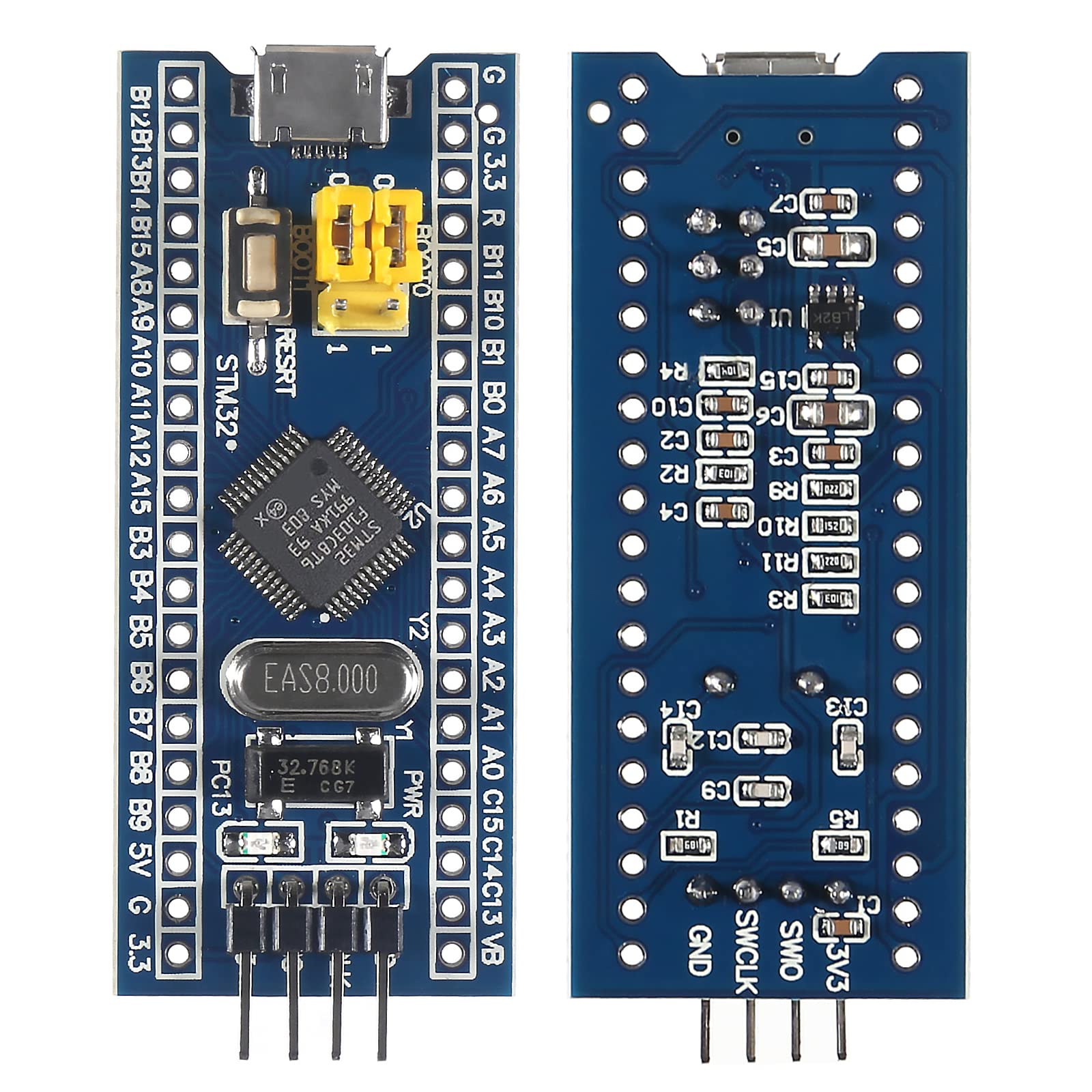 Alinan 2Pcs St Link V2 Programming Unit Emulator Downloader(Random Color)+2Pcs Stm32F103C8T6 Minimum System Development Board Wi