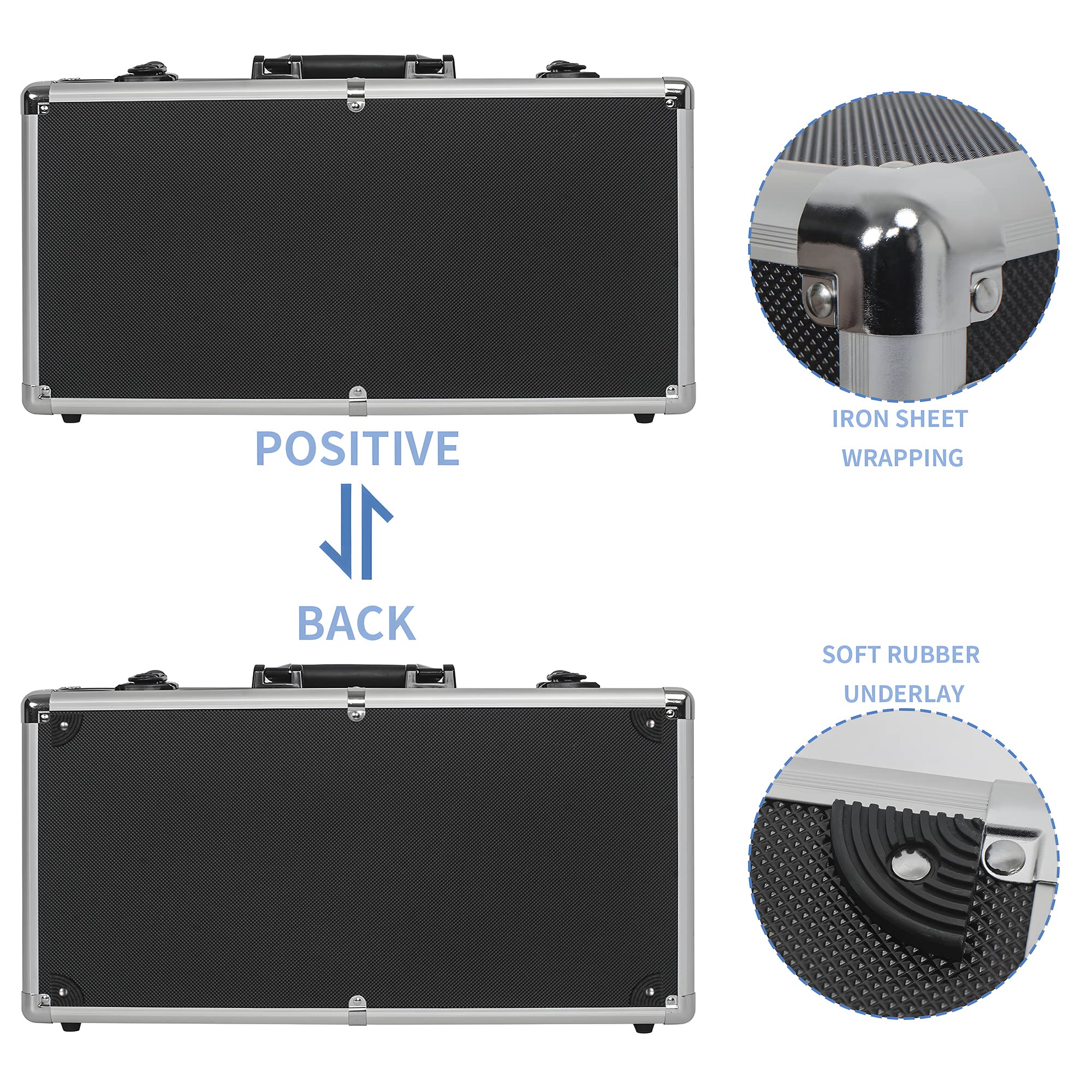 Ithwiu 20 Inch Hard Carrying Case Ideal For Wireless Mic System Storage & Camera Gear Transportation, Aluminum Alloy Sturdy Buil