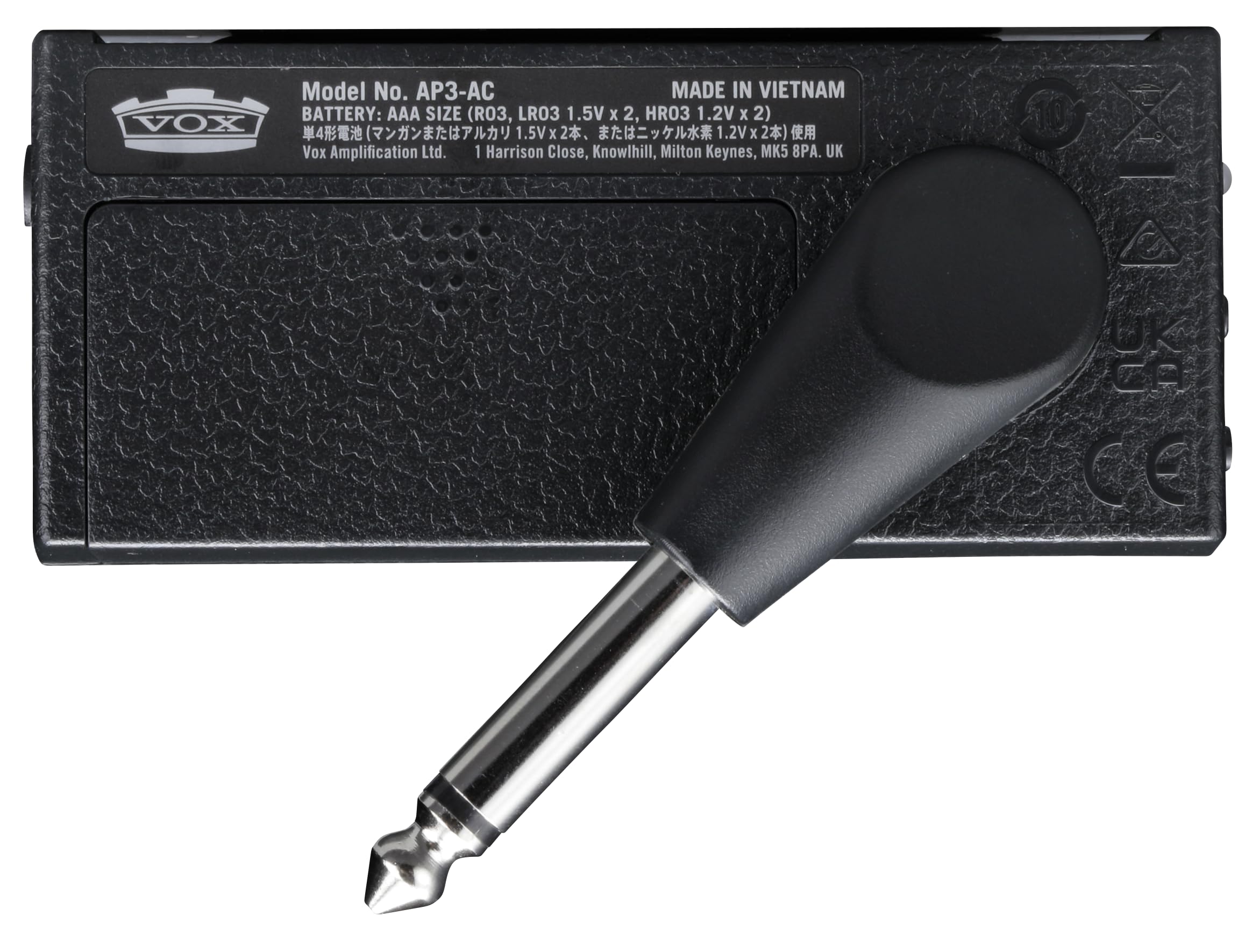 Vox Amplug 3 High Gain Headphone Guitar Amplifier W/ 2 Channels, Stereo Effects, Built-In Rhythms, And Aux In Jack